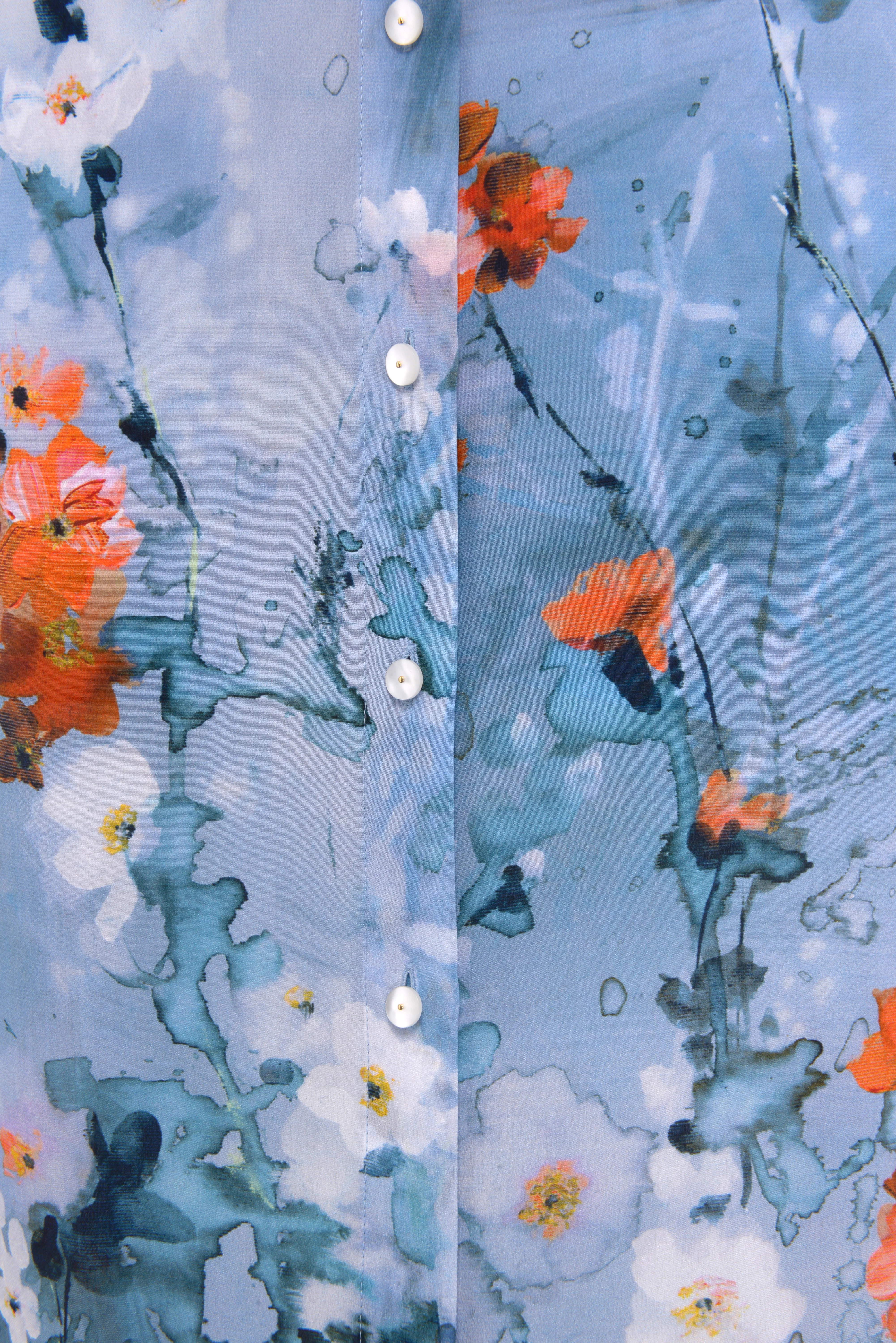 Aglaya Silk Dress - Blue Garden - Image 5