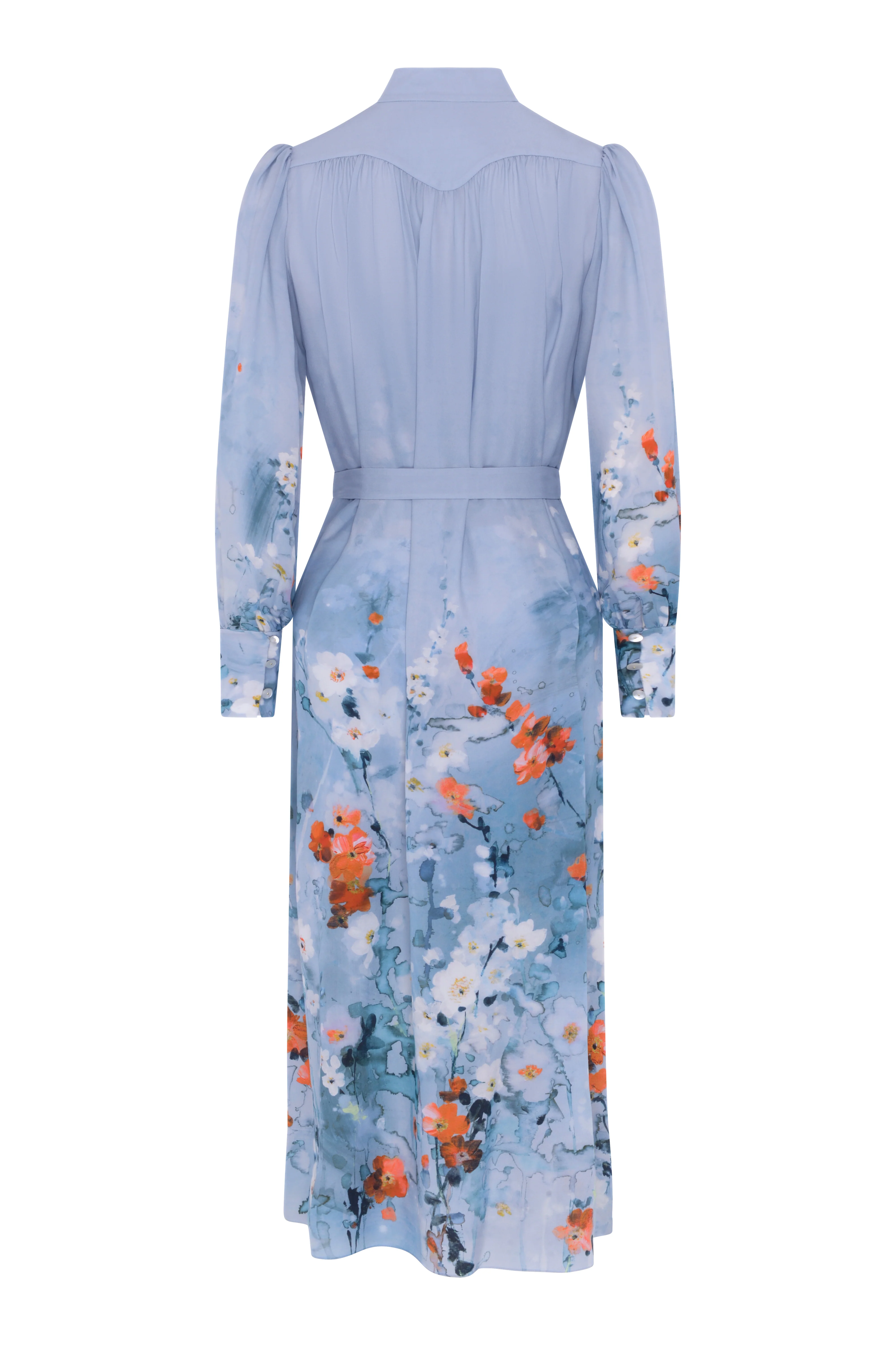 Aglaya Silk Dress - Blue Garden - Image 6