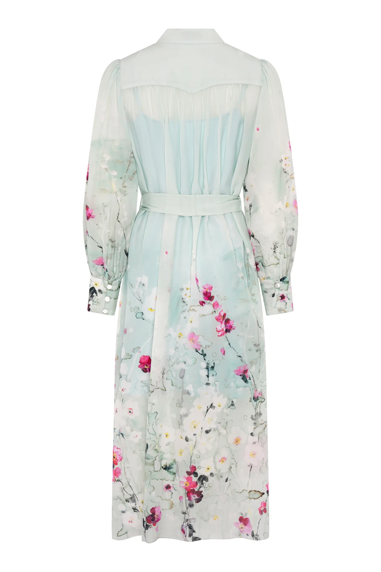 Aglaya Silk Dress - Mint Garden - Image 4