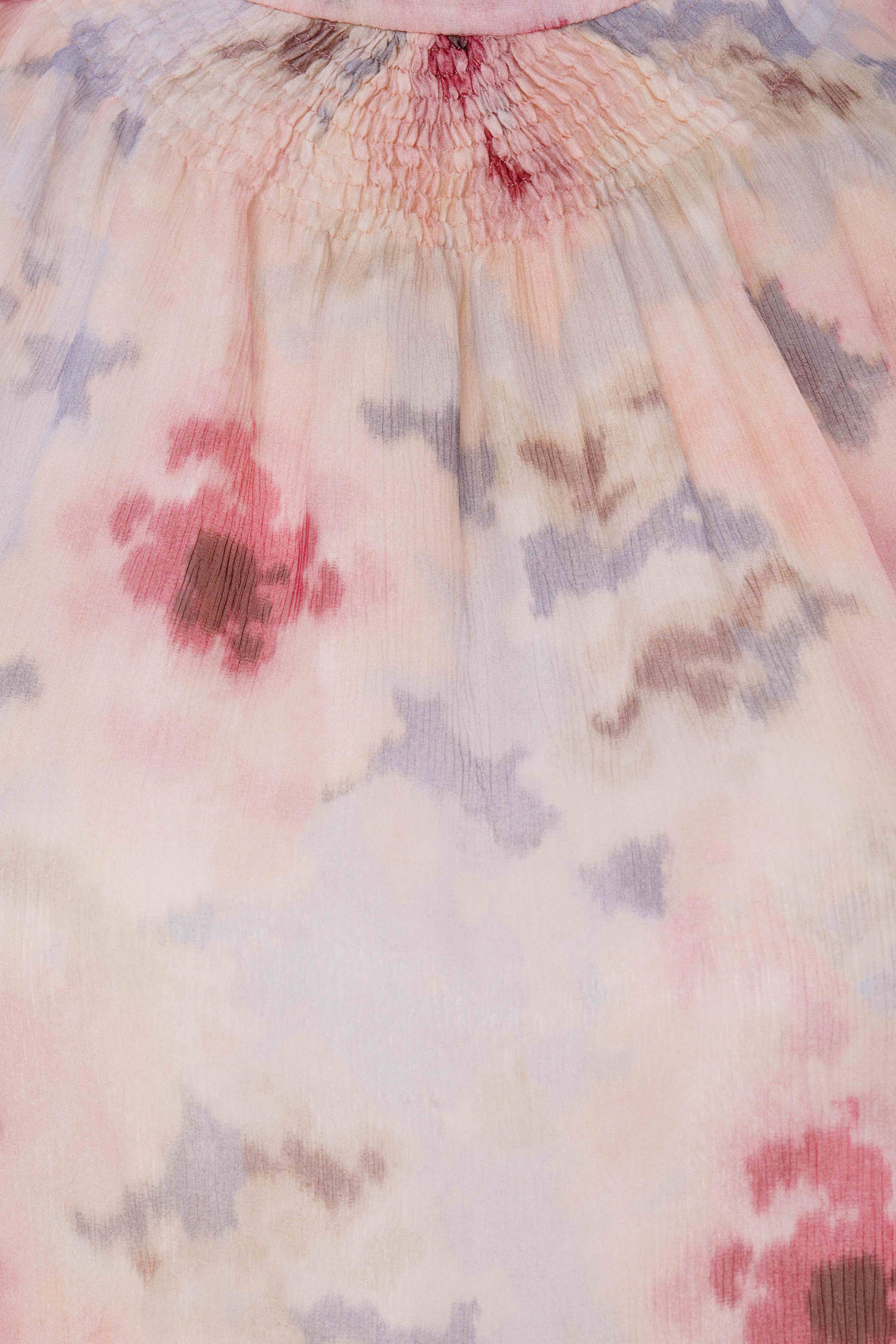 Hania Silk Dress - Cloud Print - Image 4