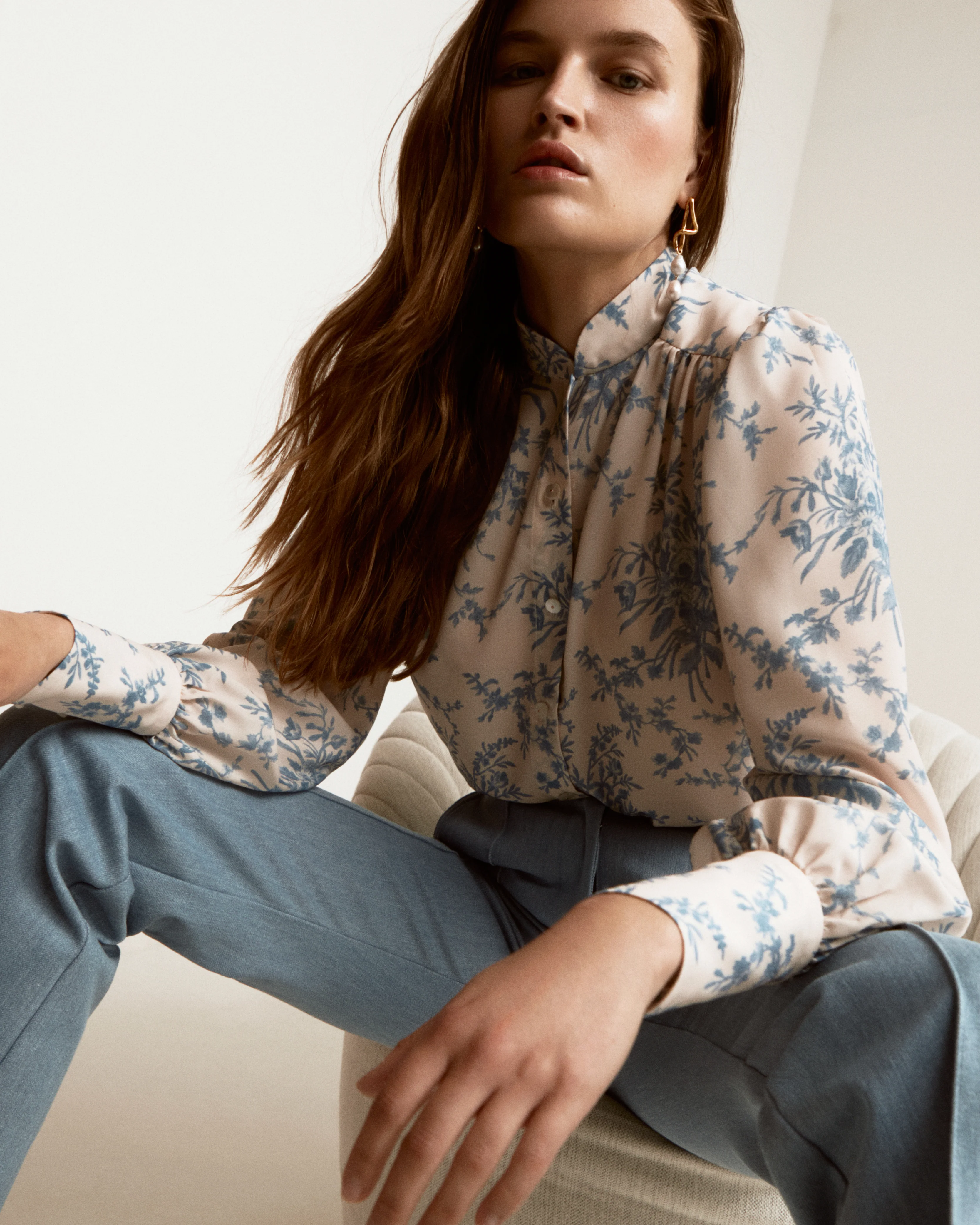 Liza Silk Blouse - Versaille - Image 3