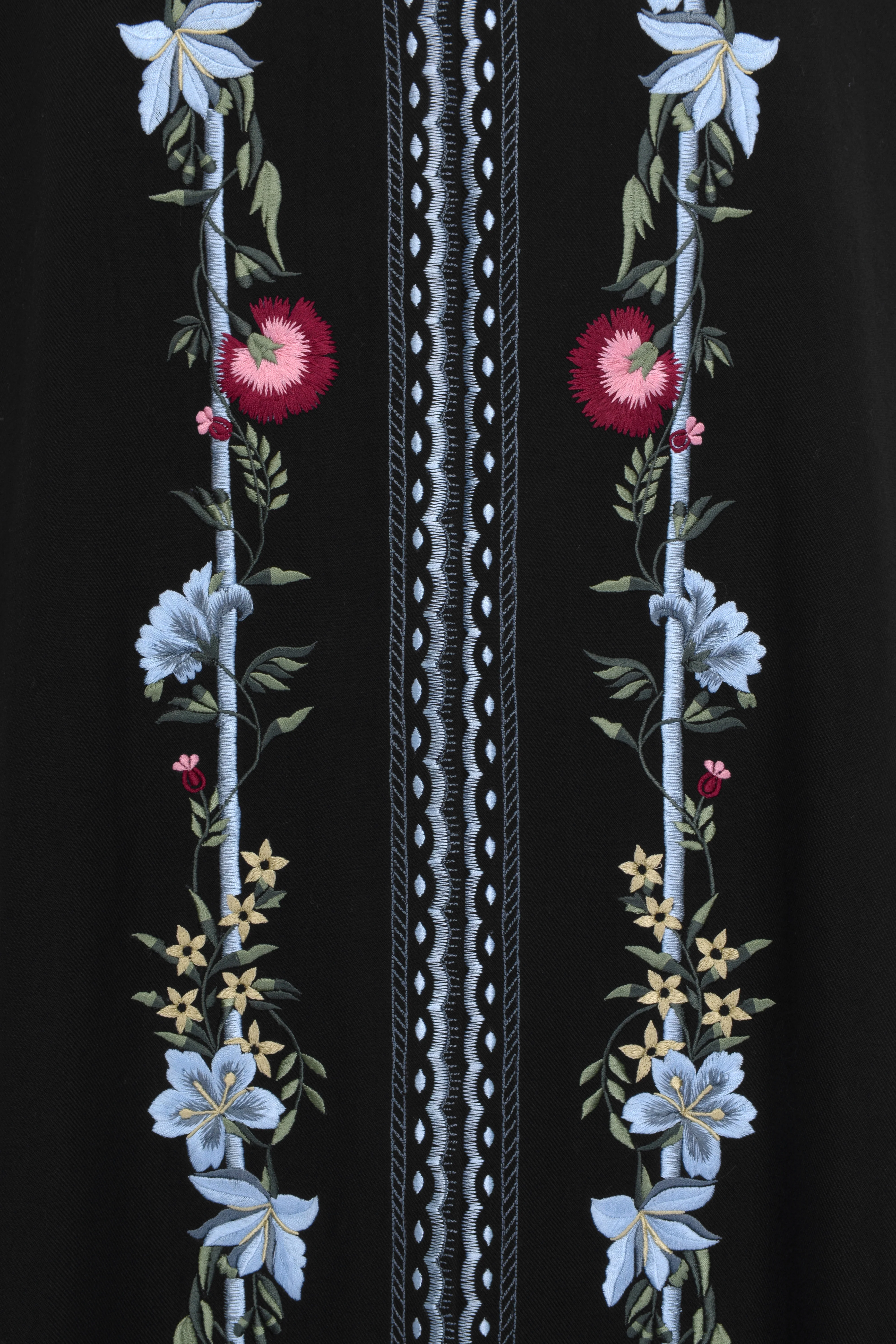 Cornelia Wool Gaberdine Cape - Black - Image 5
