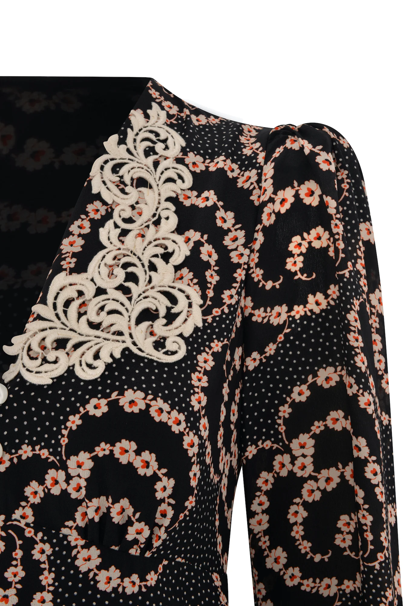 Elena Silk Dress - Black - Image 3