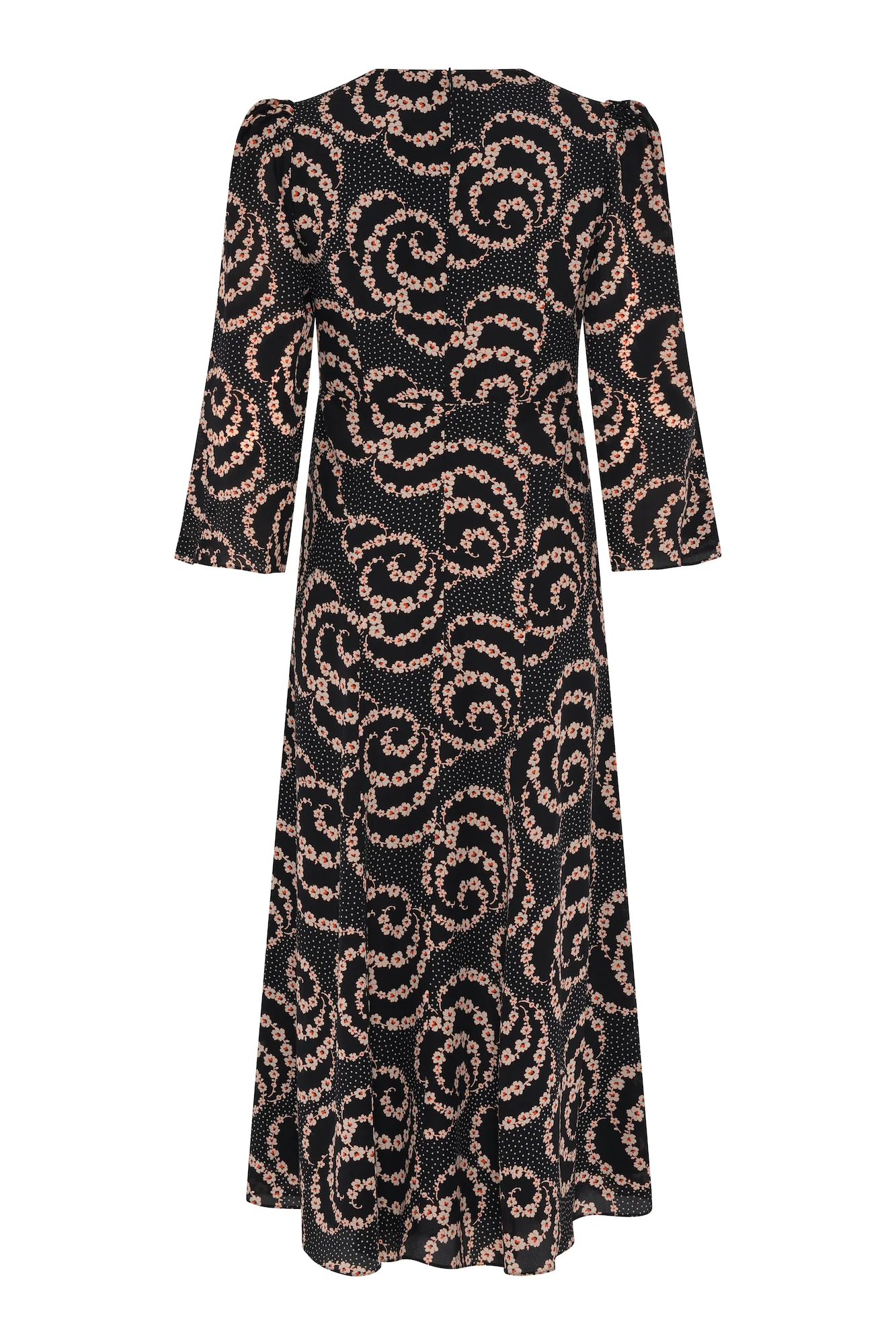 Elena Silk Dress - Black - Image 4