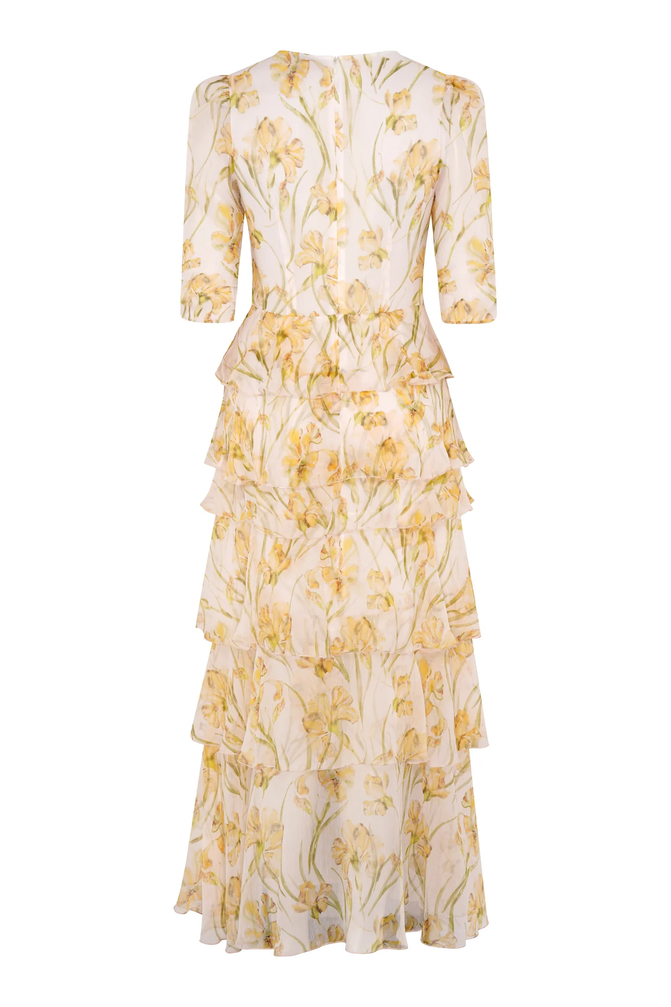 Ester Silk Dress - Yellow Iris - Image 4