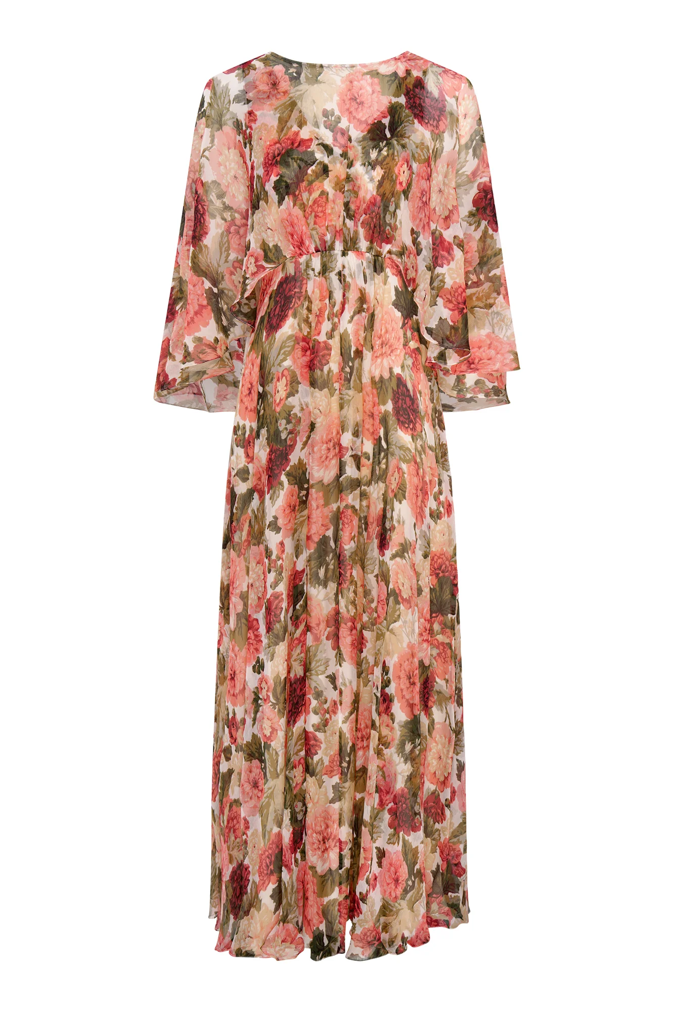 Fekla Silk Dress - Red Peony - Image 2