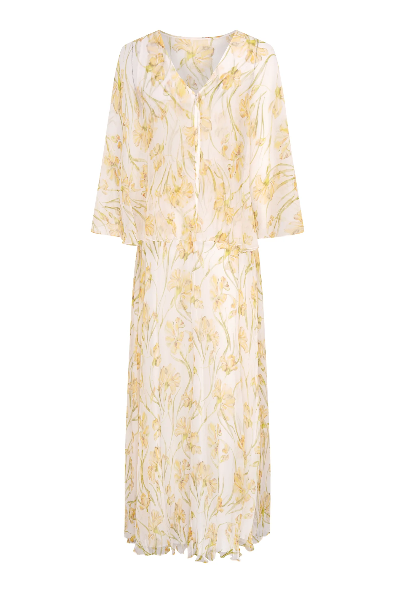 Fekla Silk Dress - Yellow Iris - Image 3