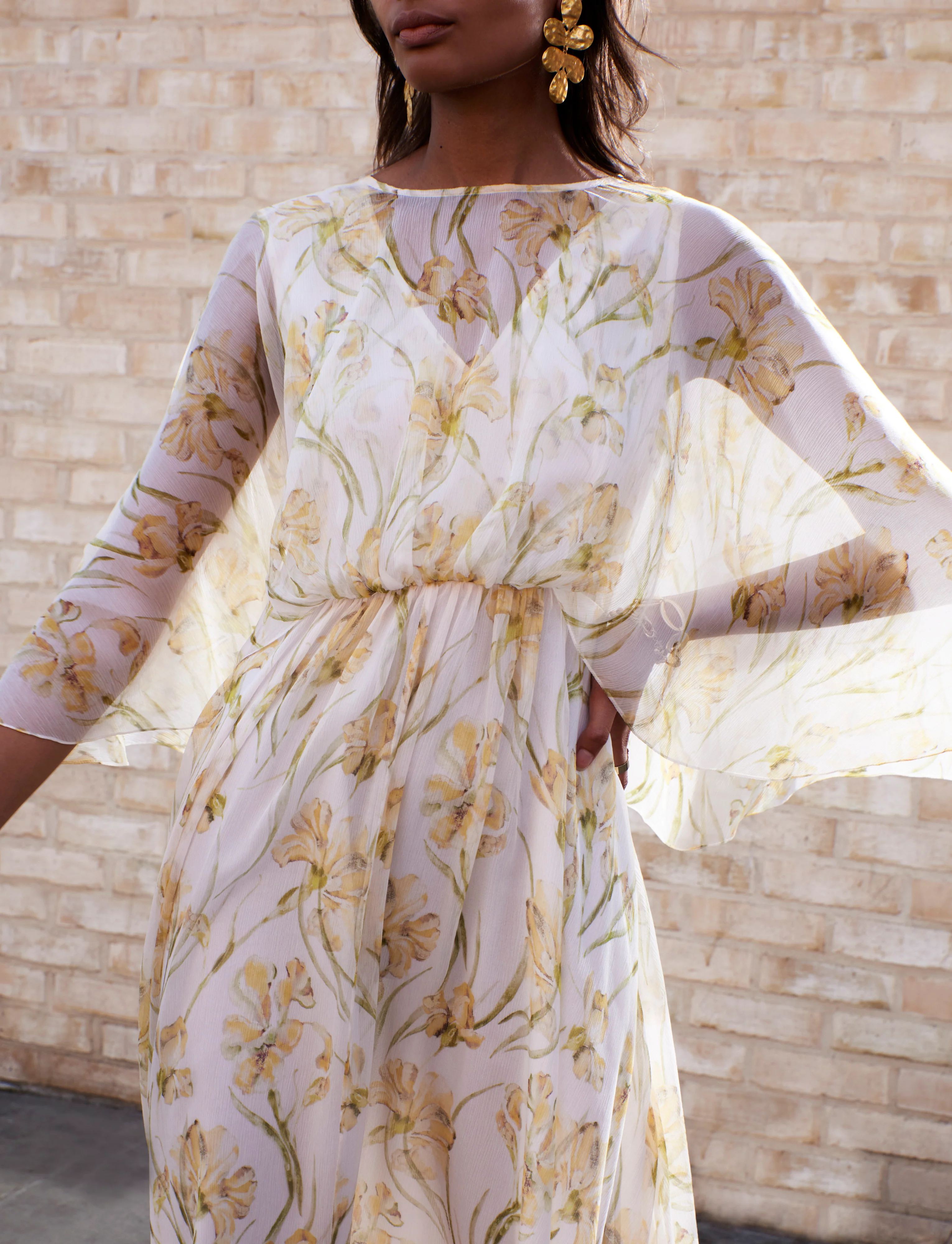 Fekla Silk Dress - Yellow Iris - Image 4