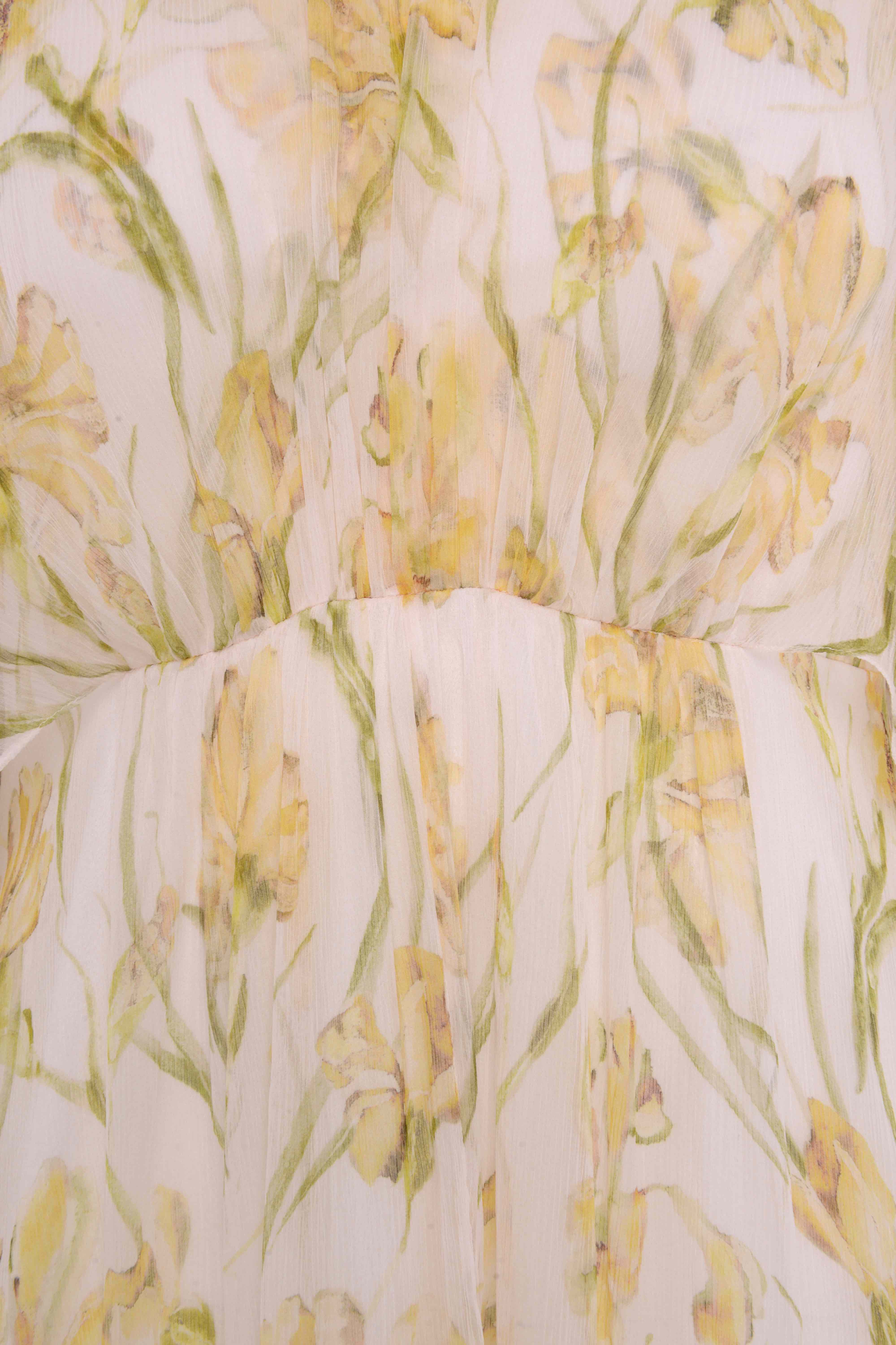 Fekla Silk Dress - Yellow Iris - Image 5