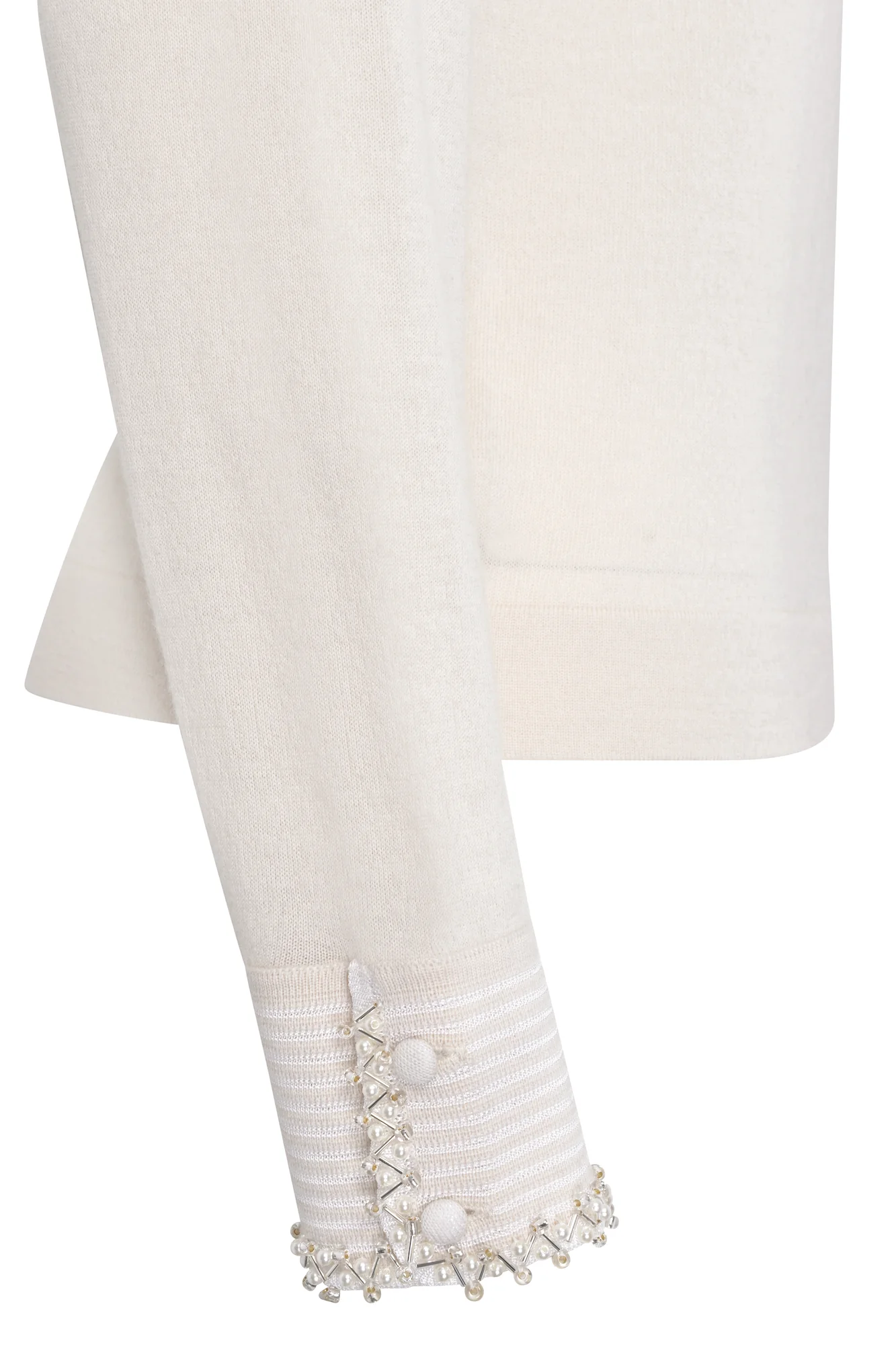 Grace Wool Cashmere Jumper - Ivory - Image 4