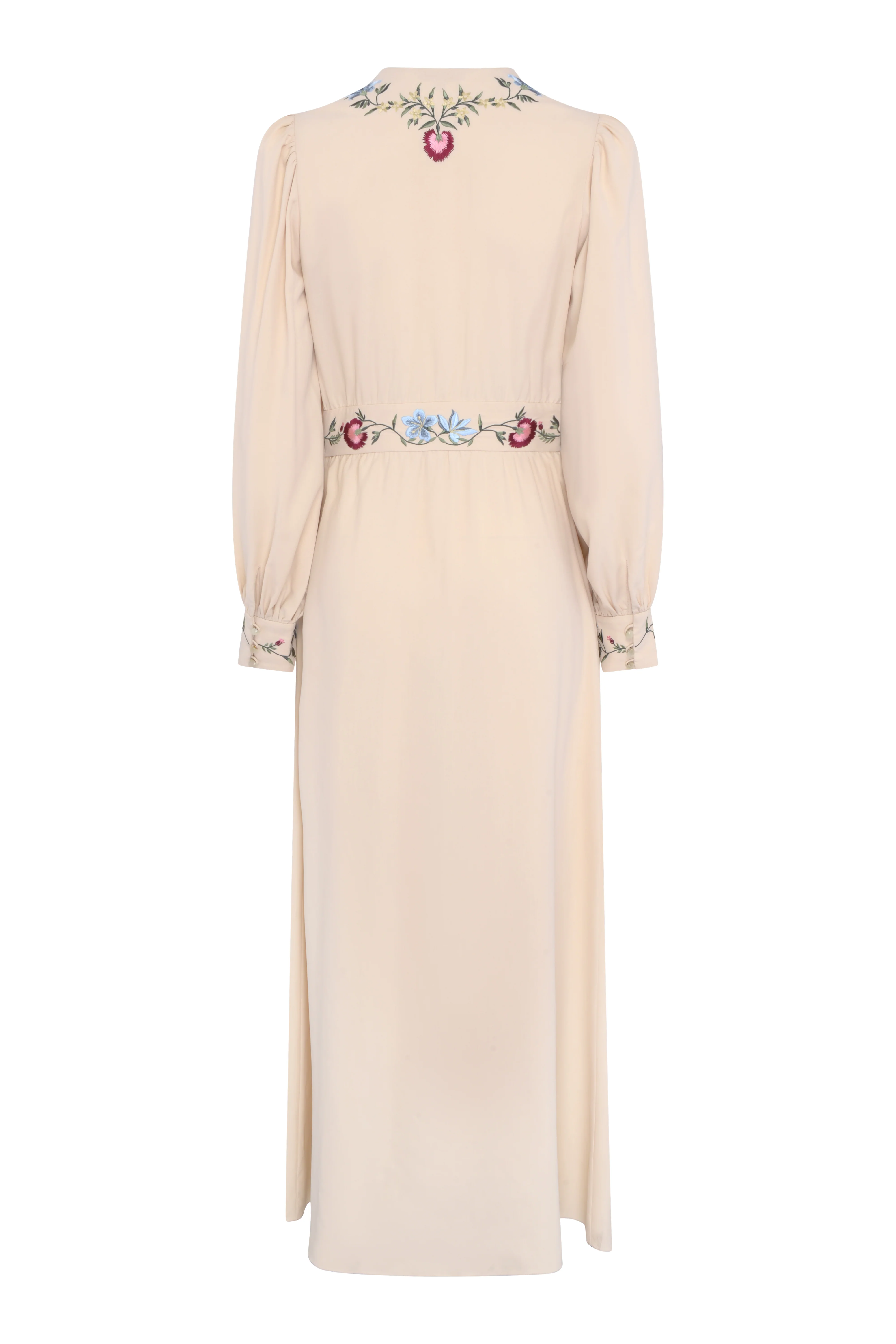 Liya Sandwash Silk Dress - Cream - Image 4