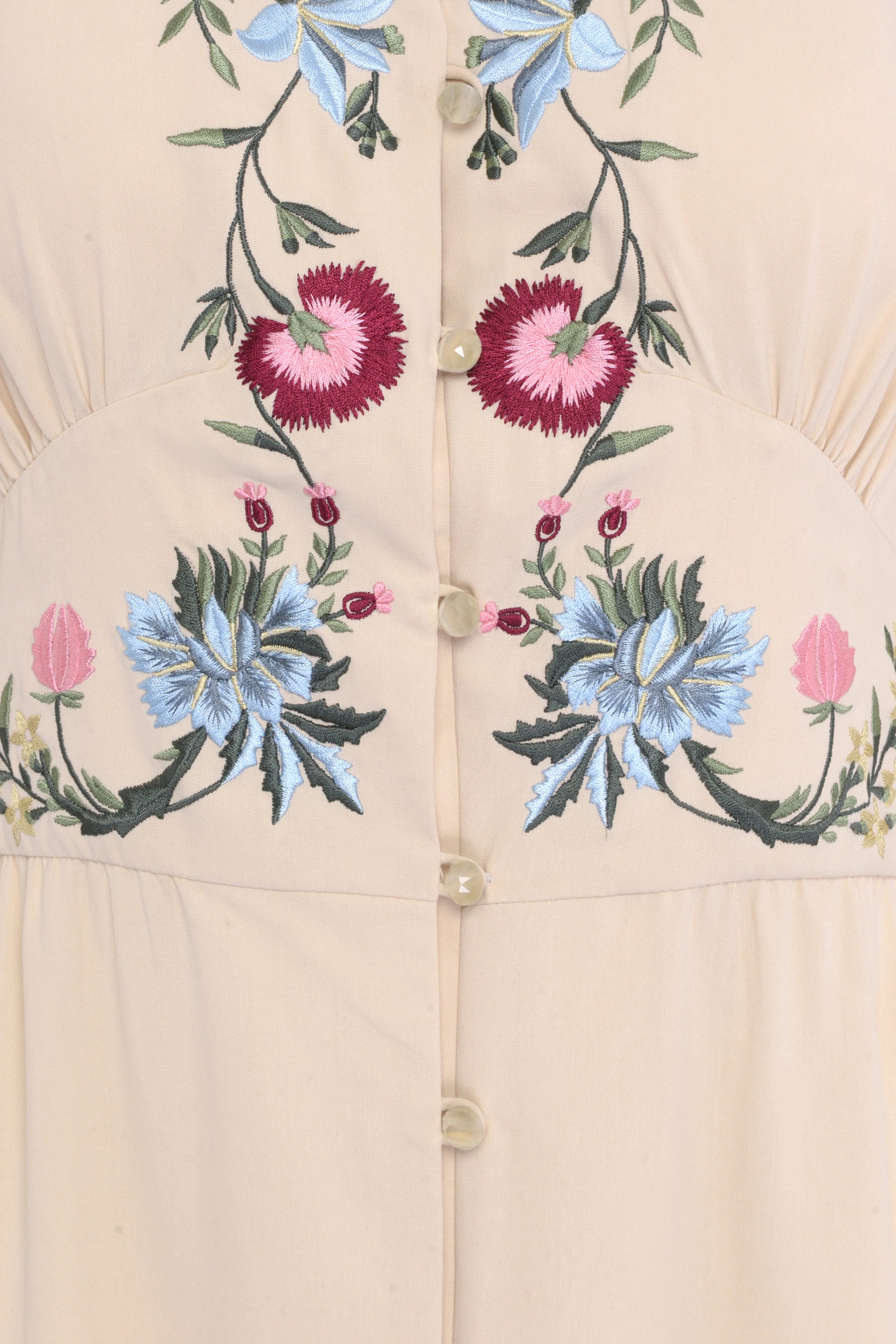 Liya Sandwash Silk Dress - Cream - Image 5
