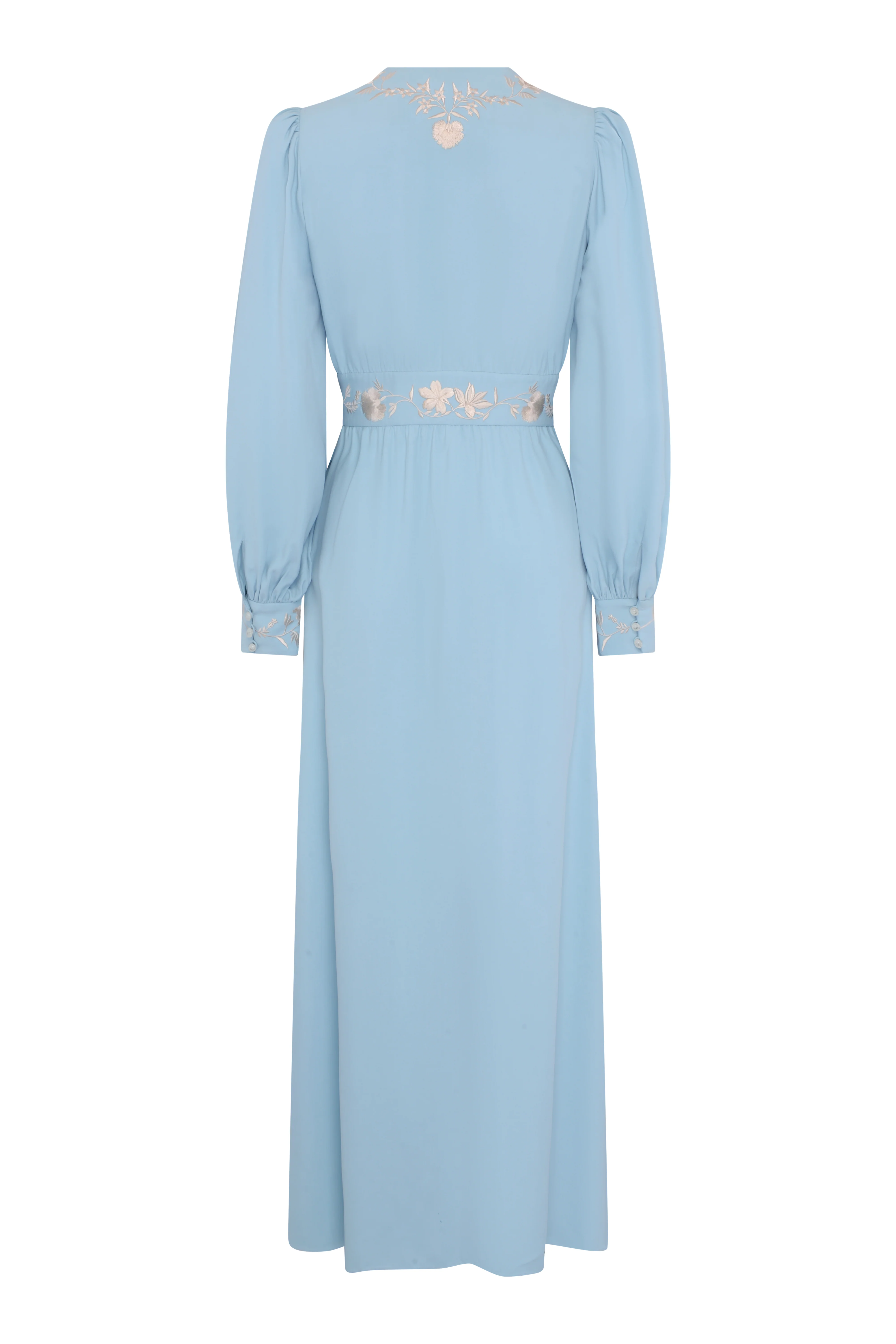Liya Sandwash Silk Dress - Pale Blue - Image 3