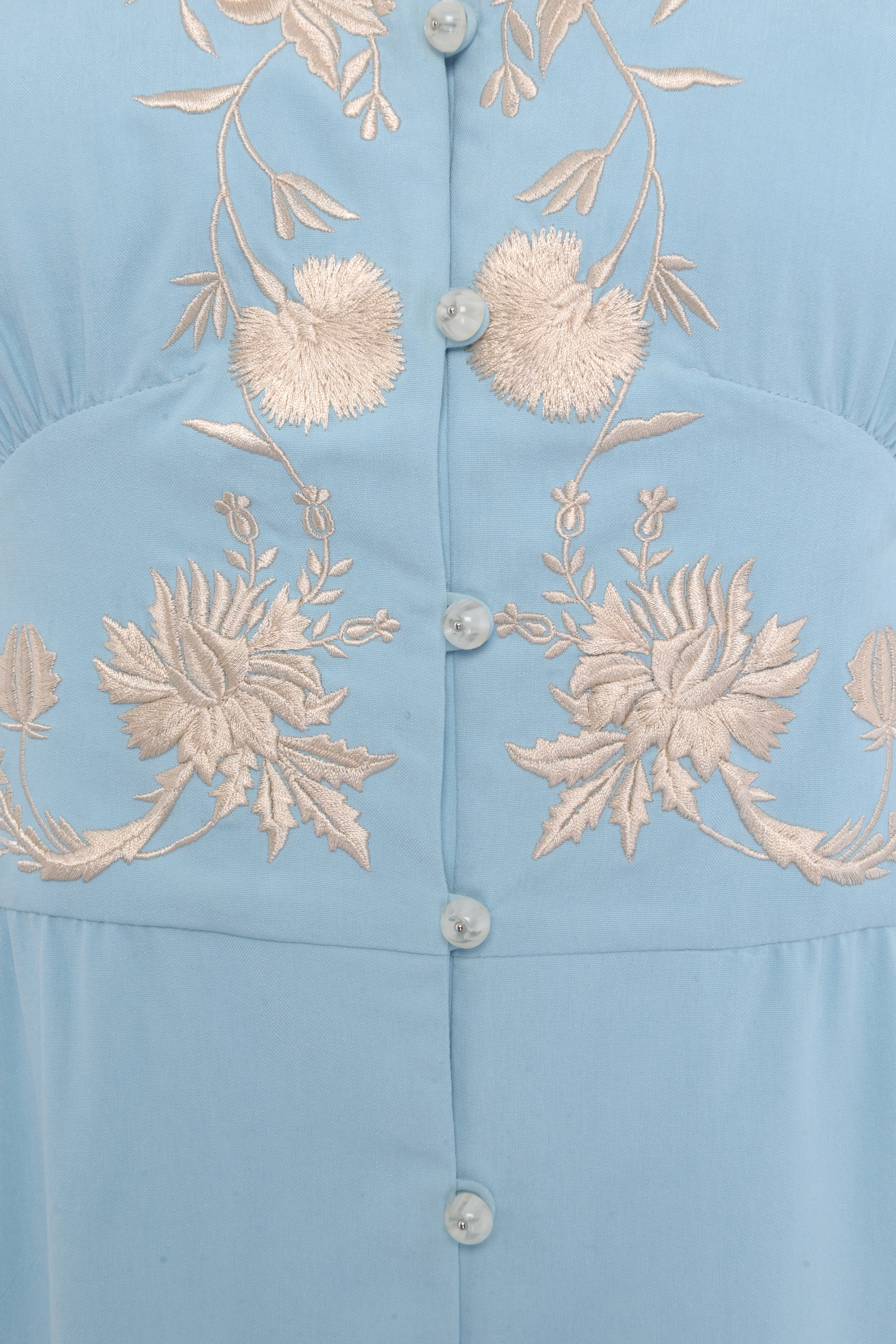 Liya Sandwash Silk Dress - Pale Blue - Image 4