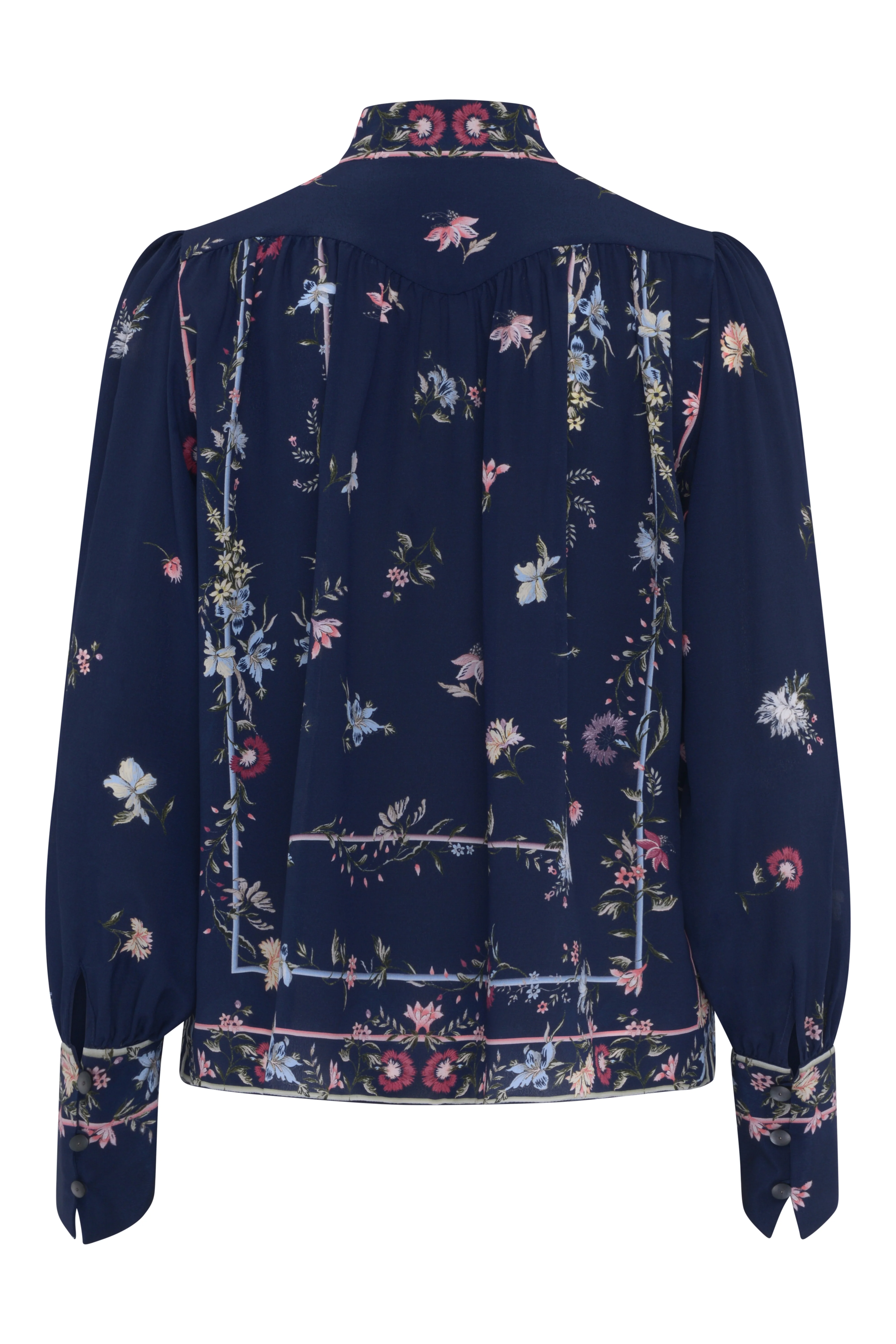 Liza Silk Blouse - Navy - Image 3