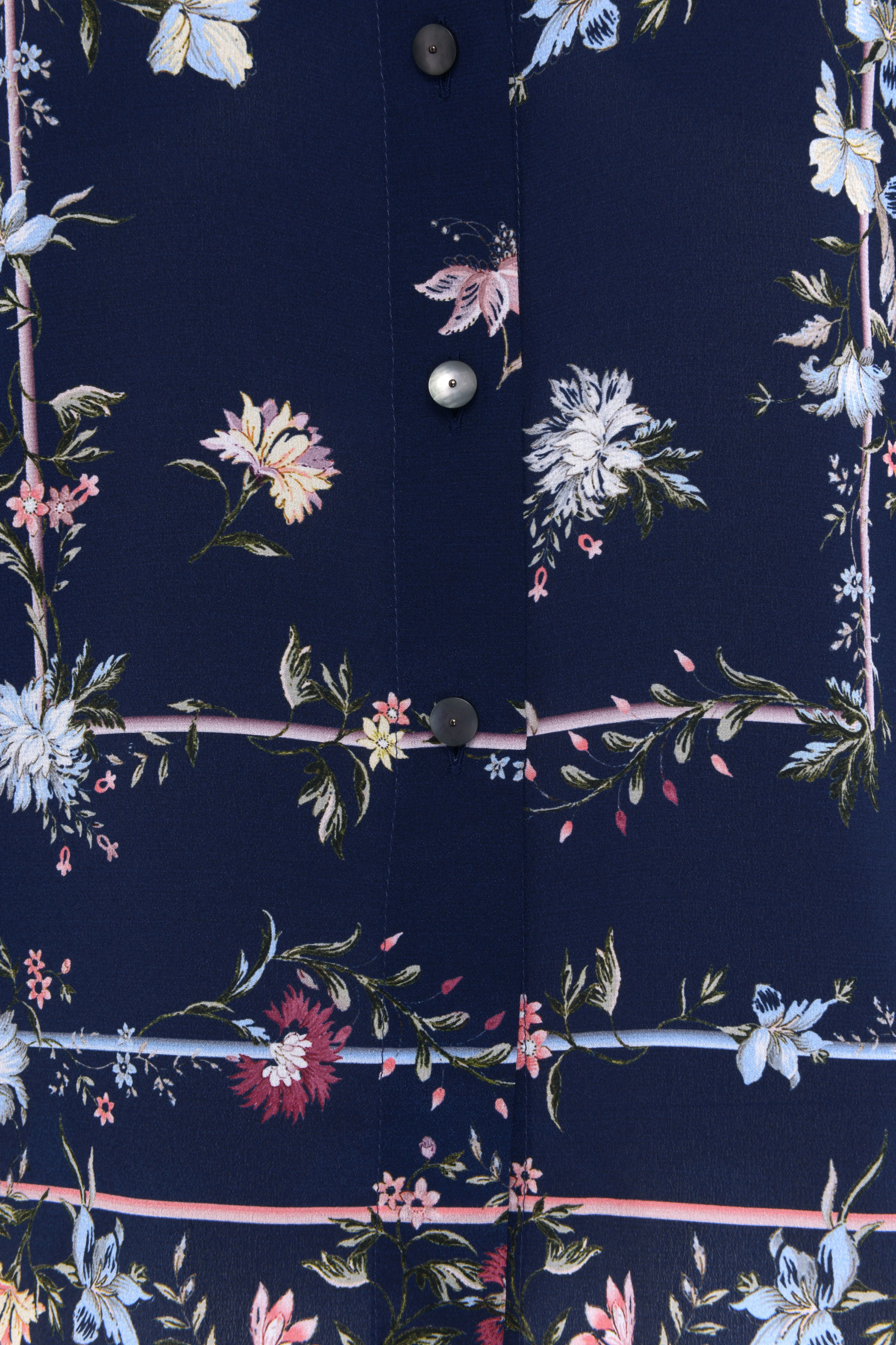 Liza Silk Blouse - Navy - Image 4