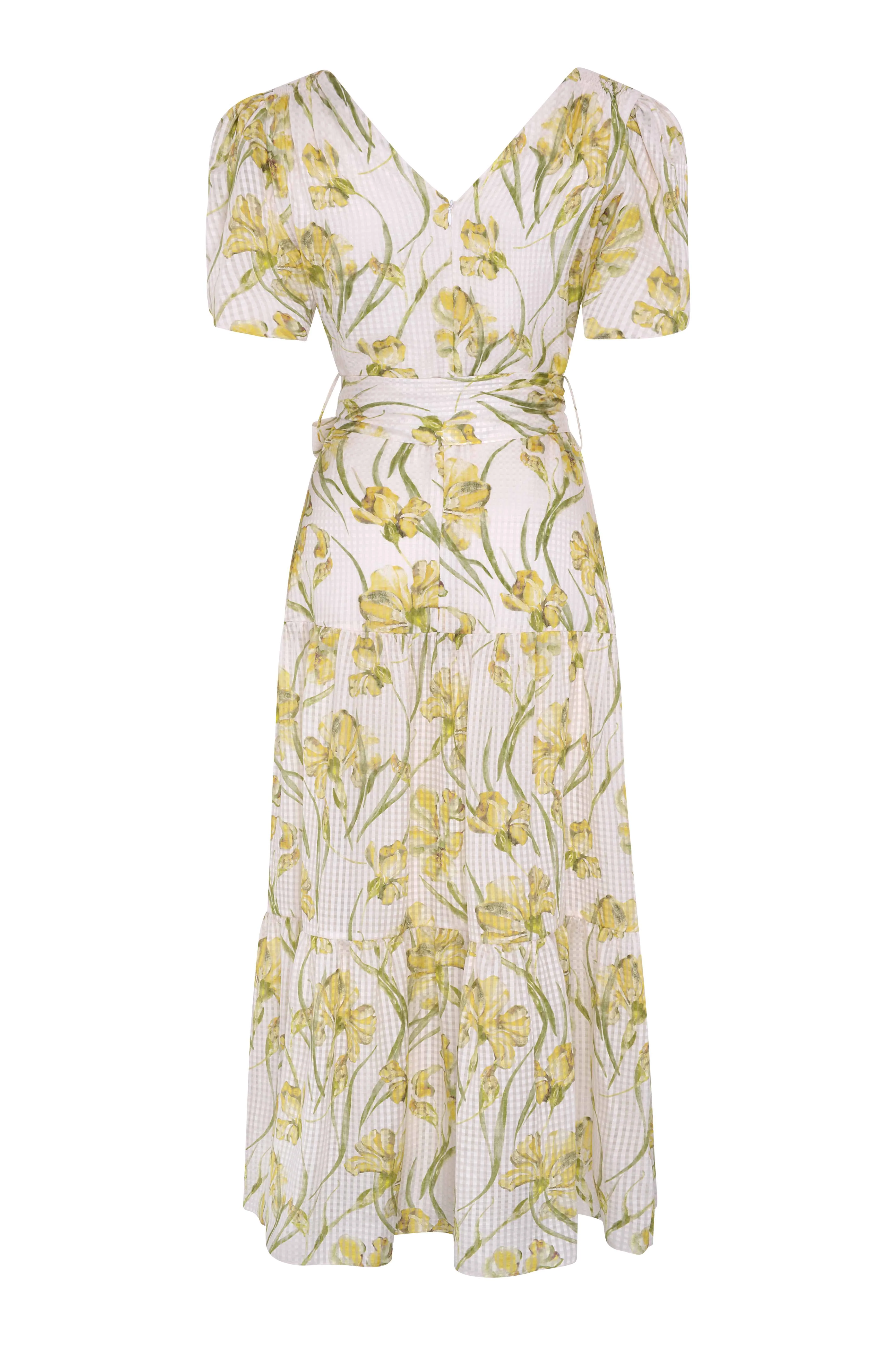 Lubava Cotton Silk Dress - Yellow Iris - Image 5