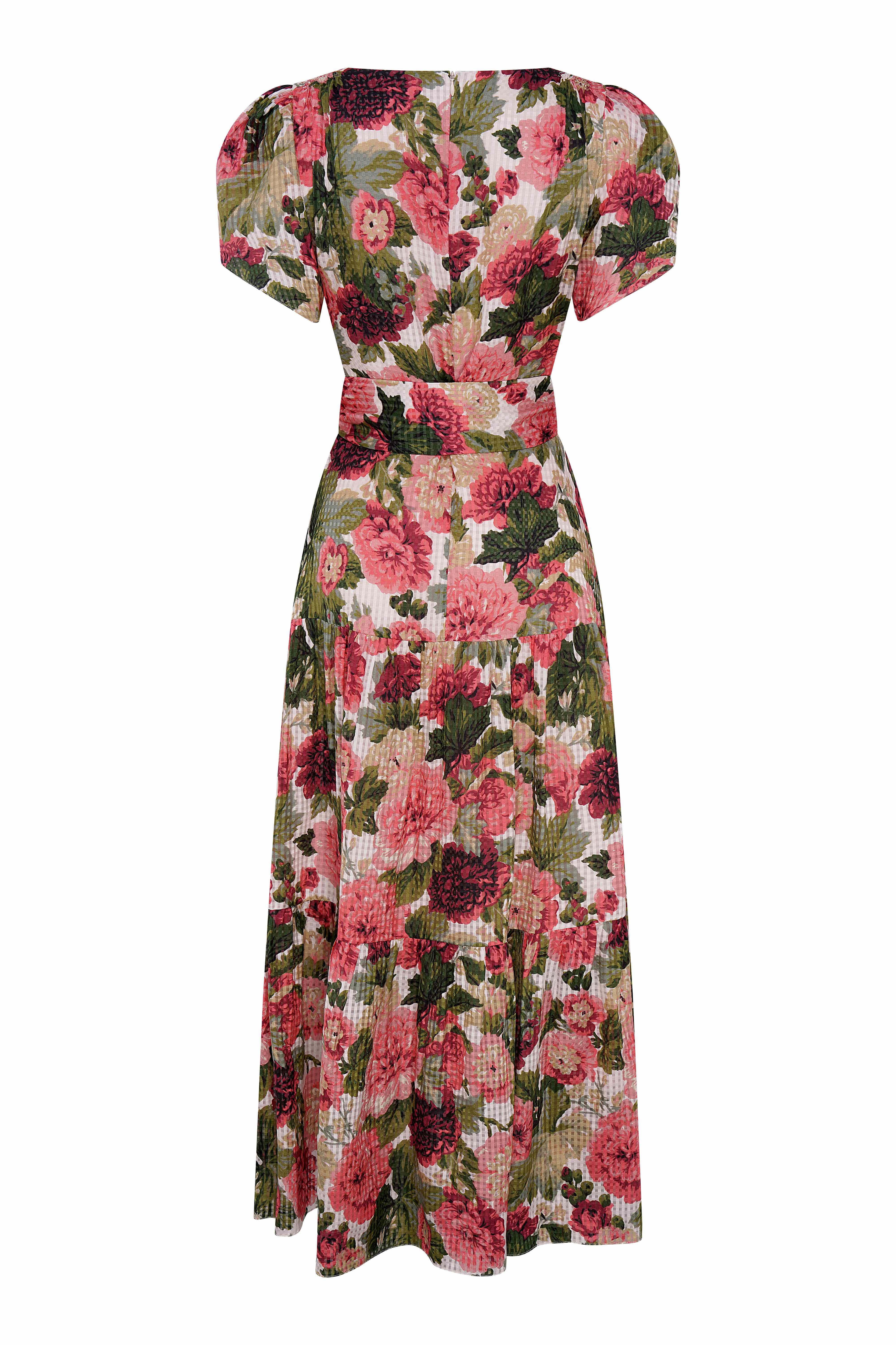 Lubava Silk Cotton Dress - Red Peony - Image 3