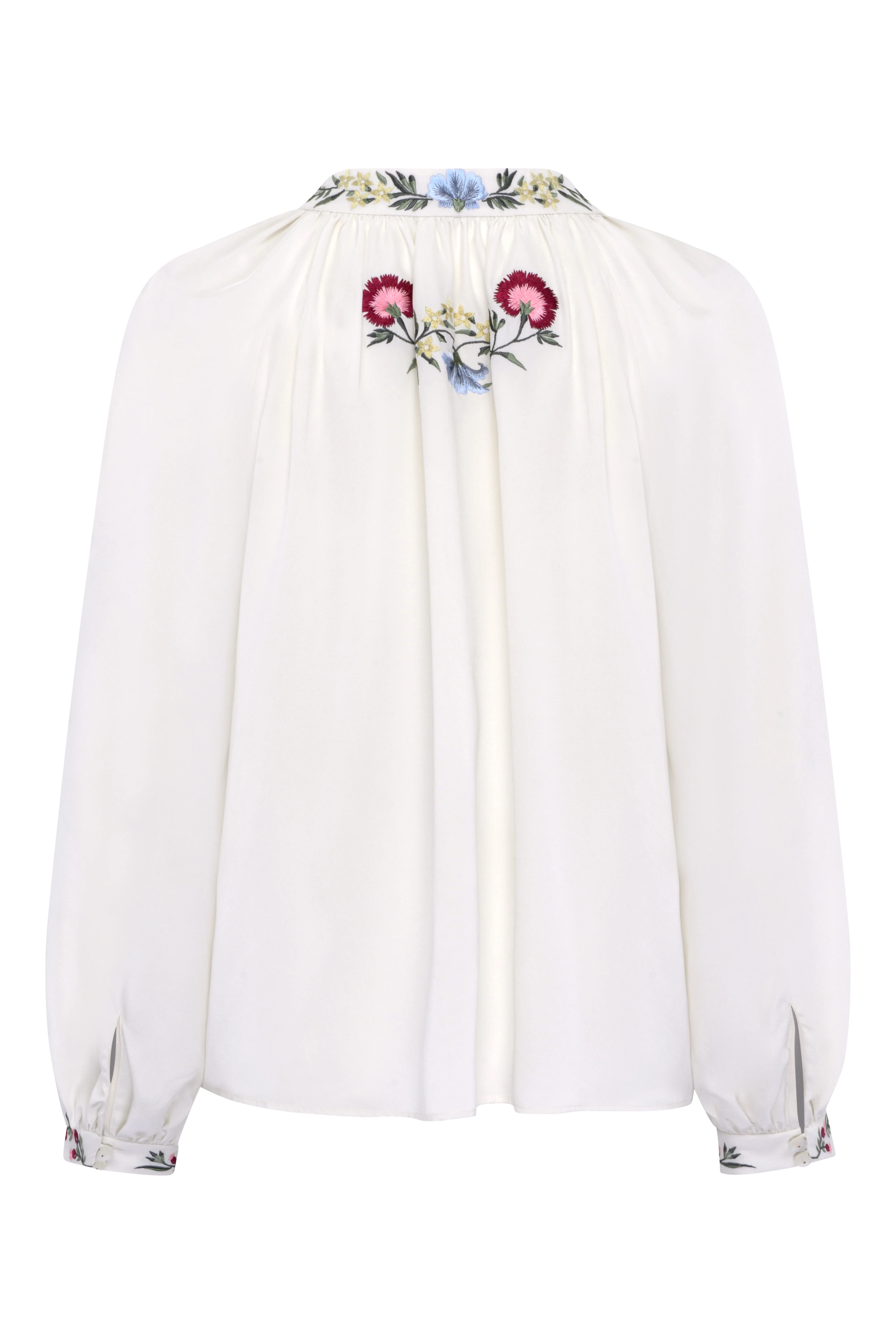 Margarita Silk Blouse - Cream - Image 4