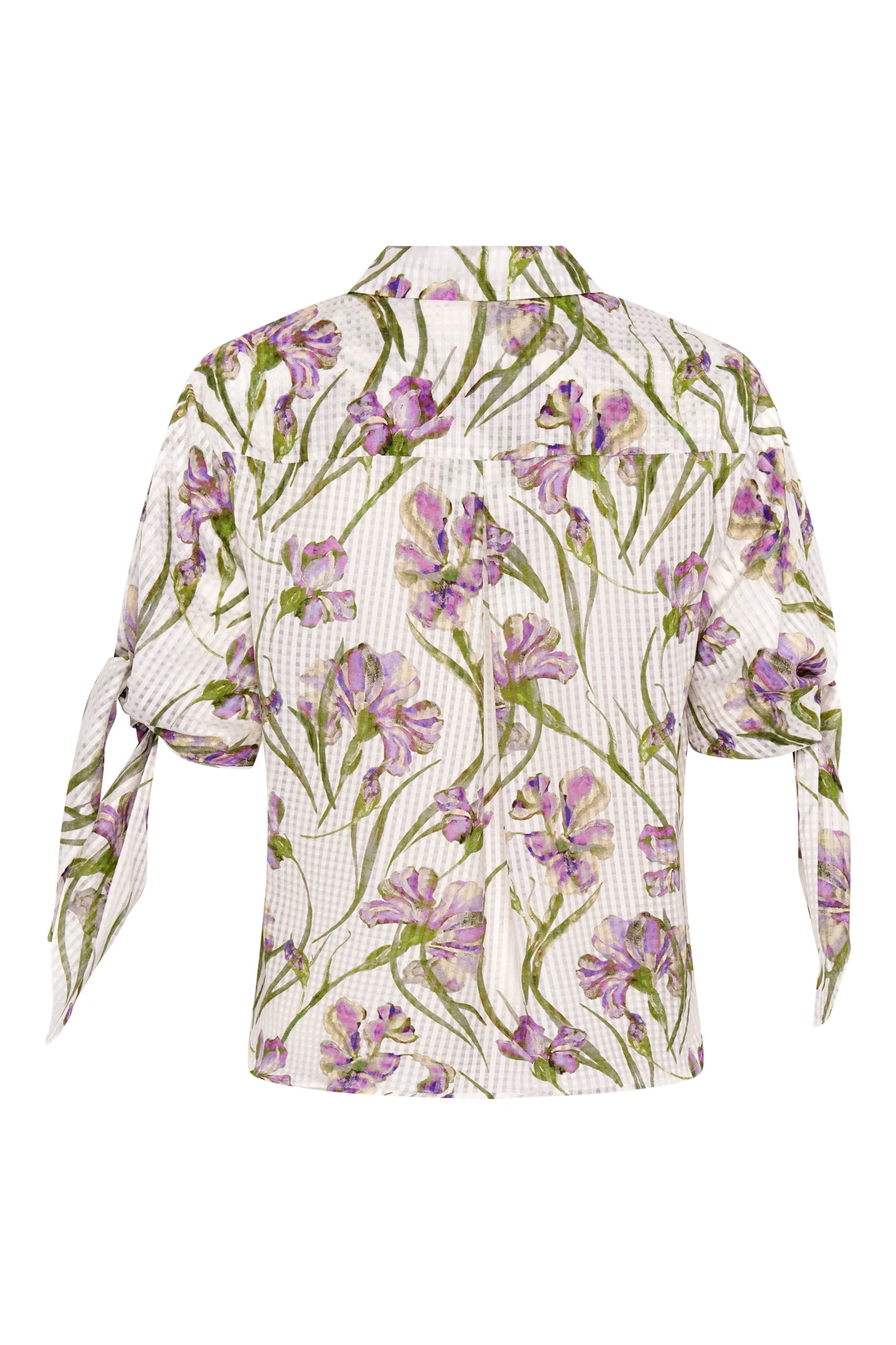 Pelageya Silk Cotton Blouse - Lilac Iris - Image 4