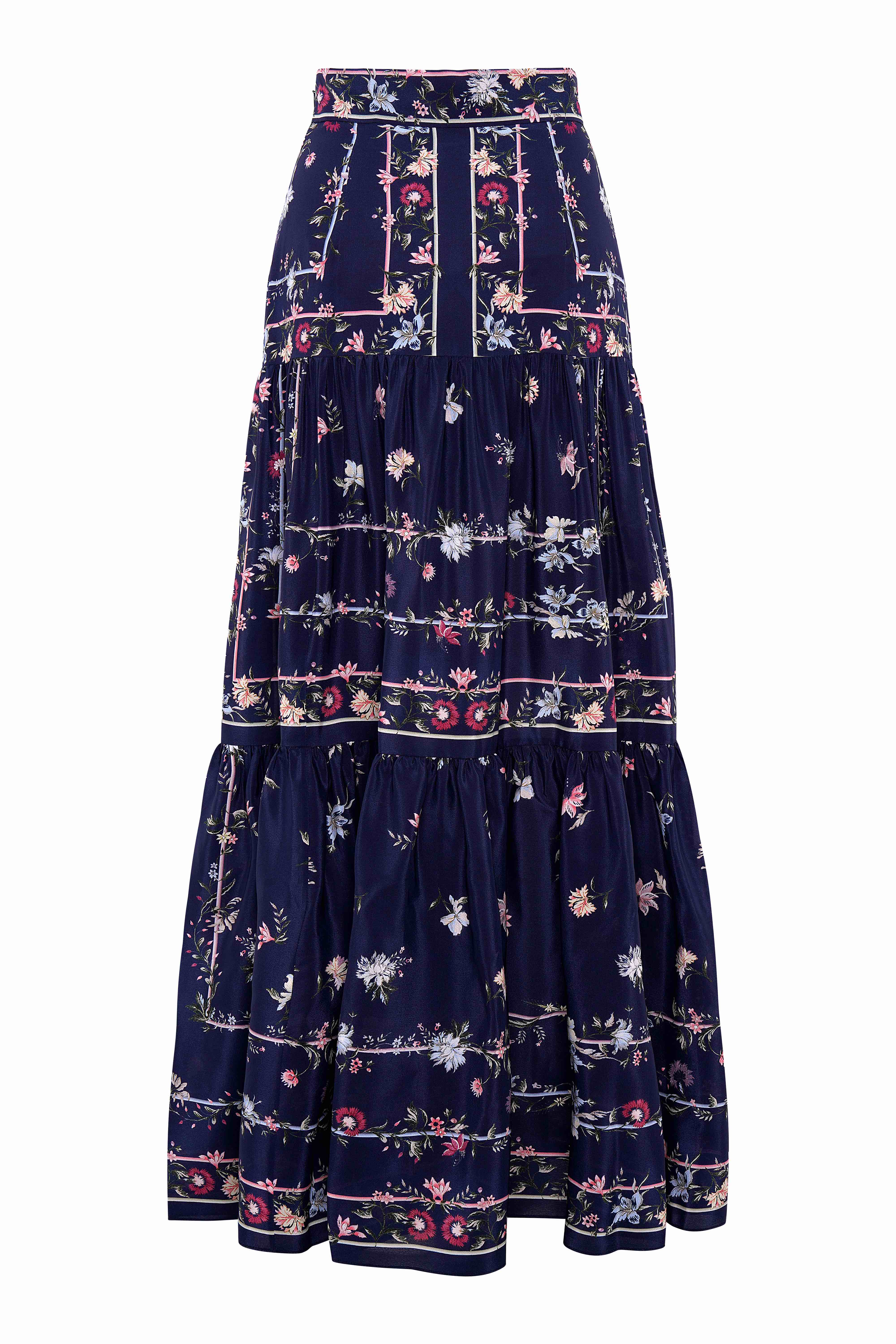 Rosa Silk Skirt - Navy - Image 3