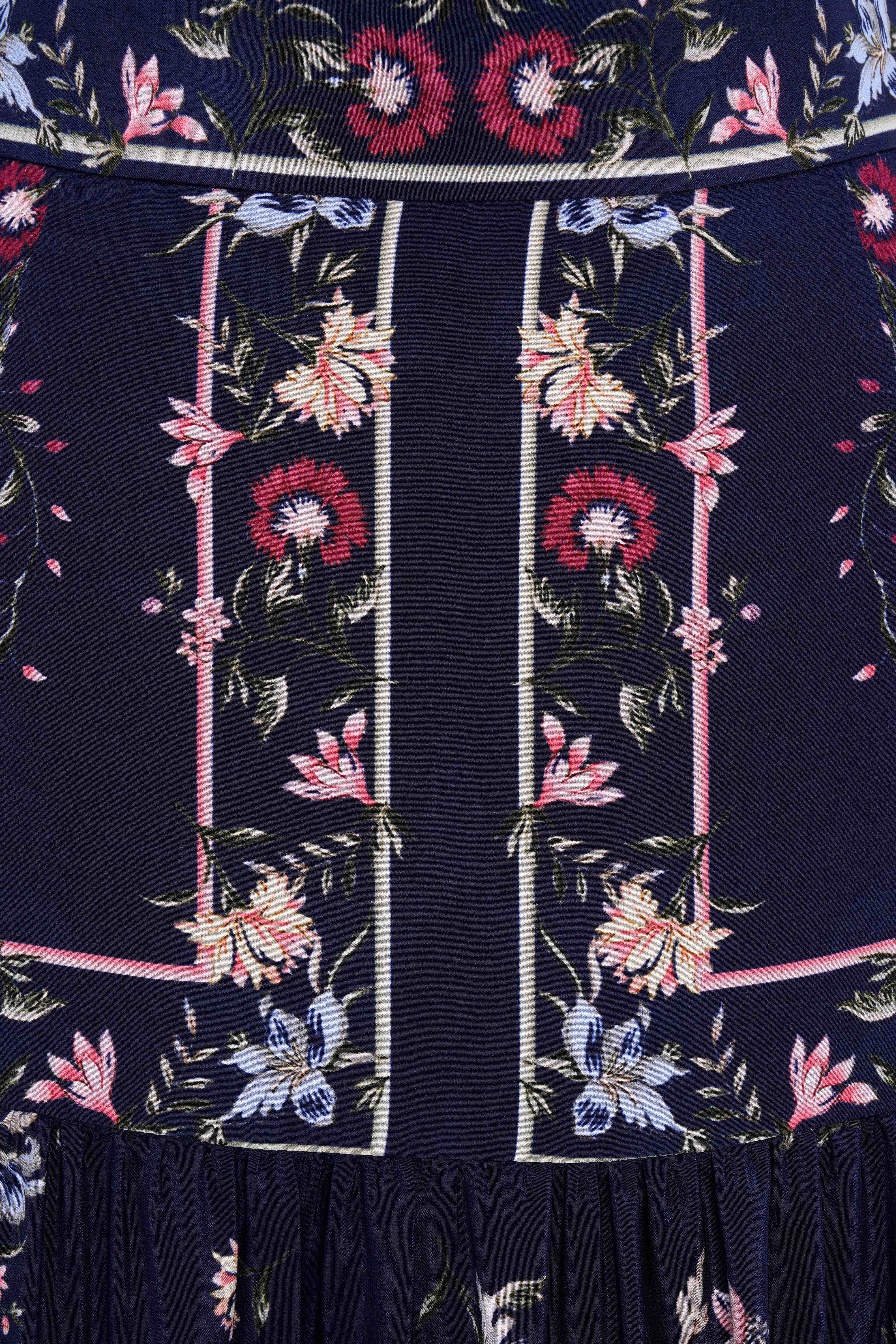 Rosa Silk Skirt - Navy - Image 4