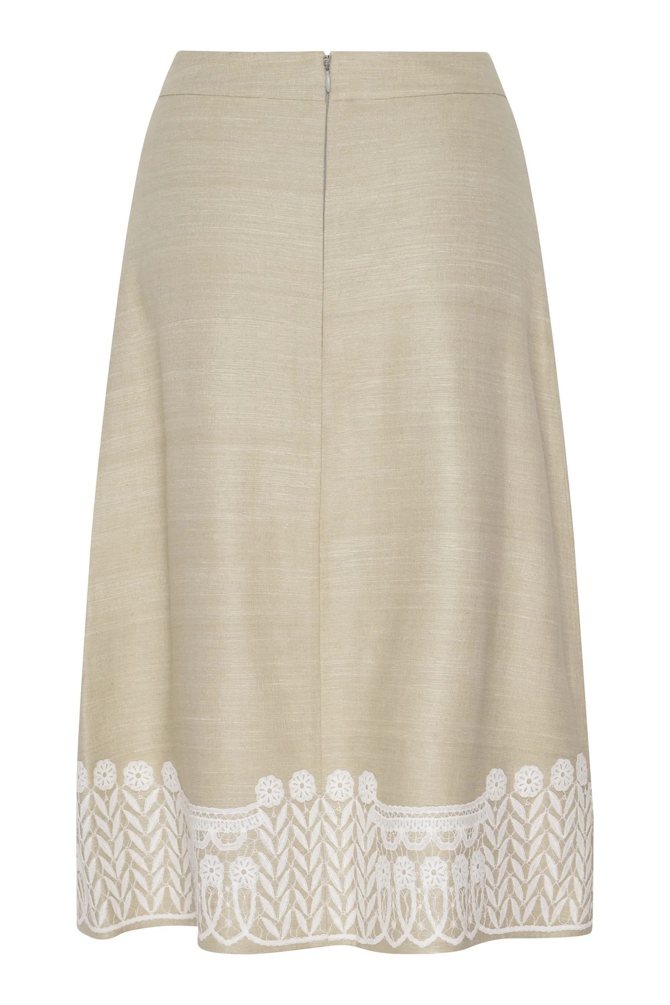 Sara Silk Midi Skirt - Sage - Image 3