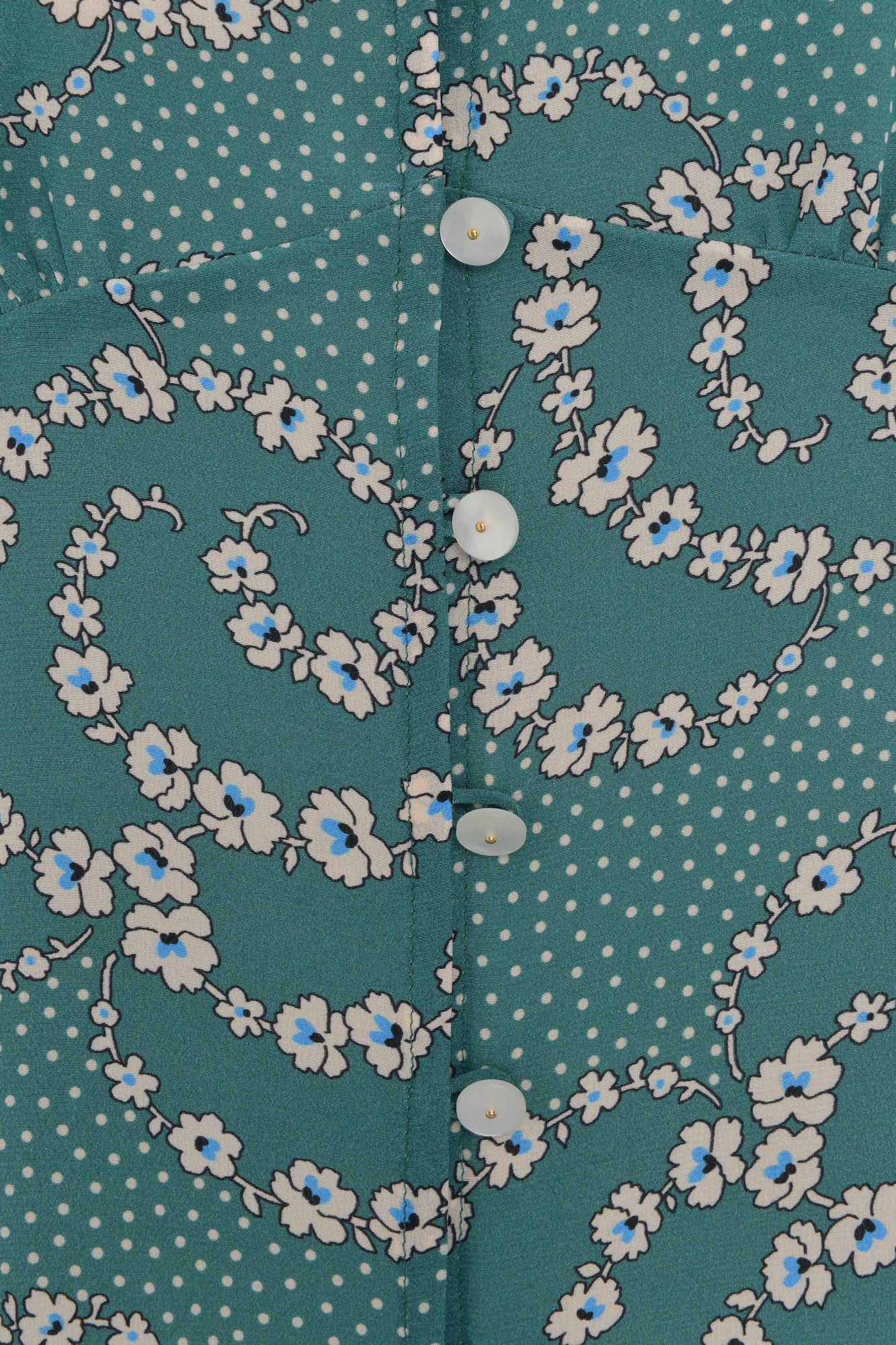Tanya Silk Blouse - Emerald - Image 3