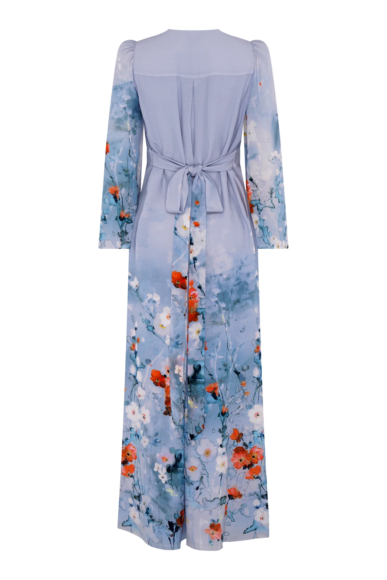 Uslada Silk Dress - Blue Garden - Image 4