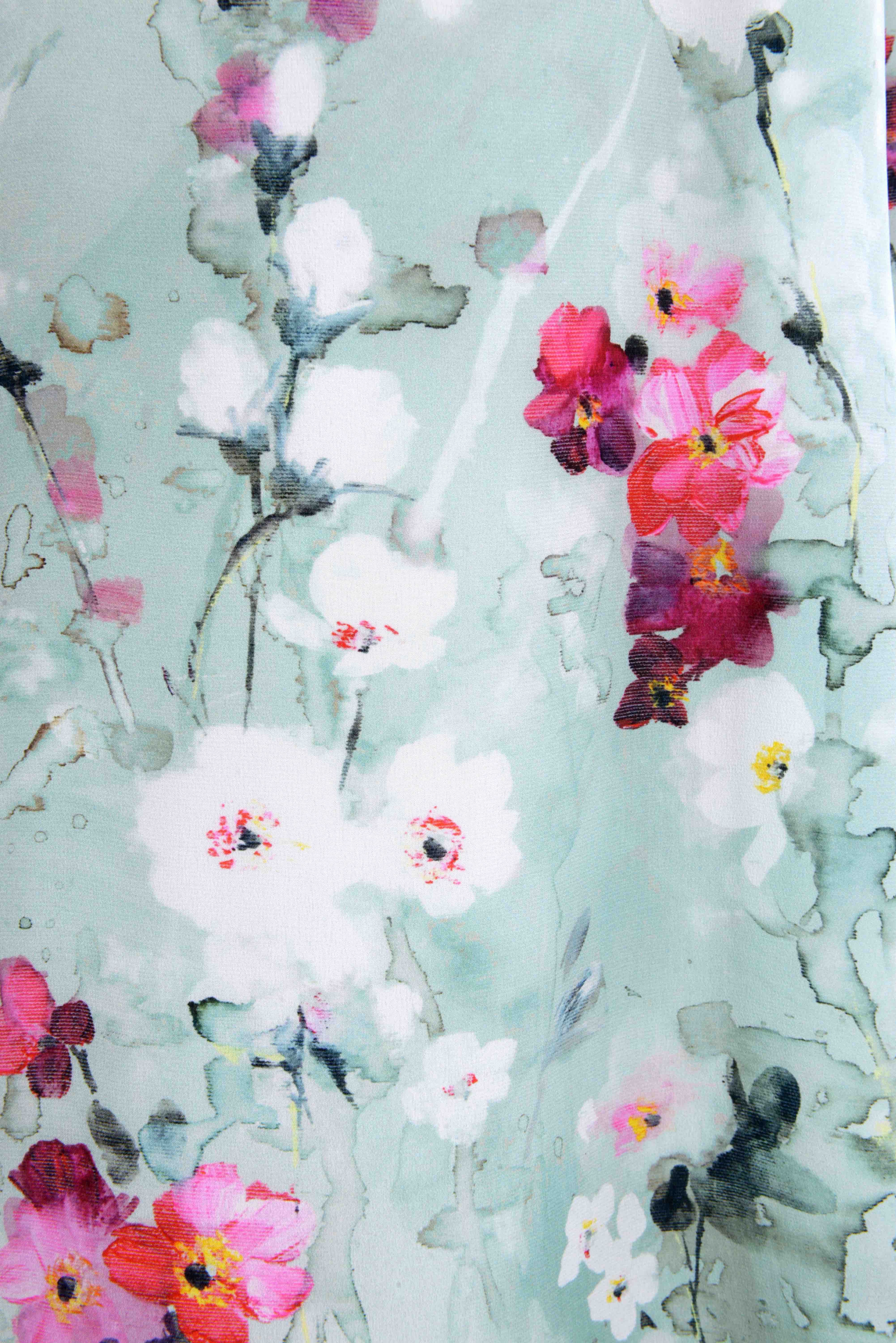 Uslada Silk Dress - Mint Garden - Image 5