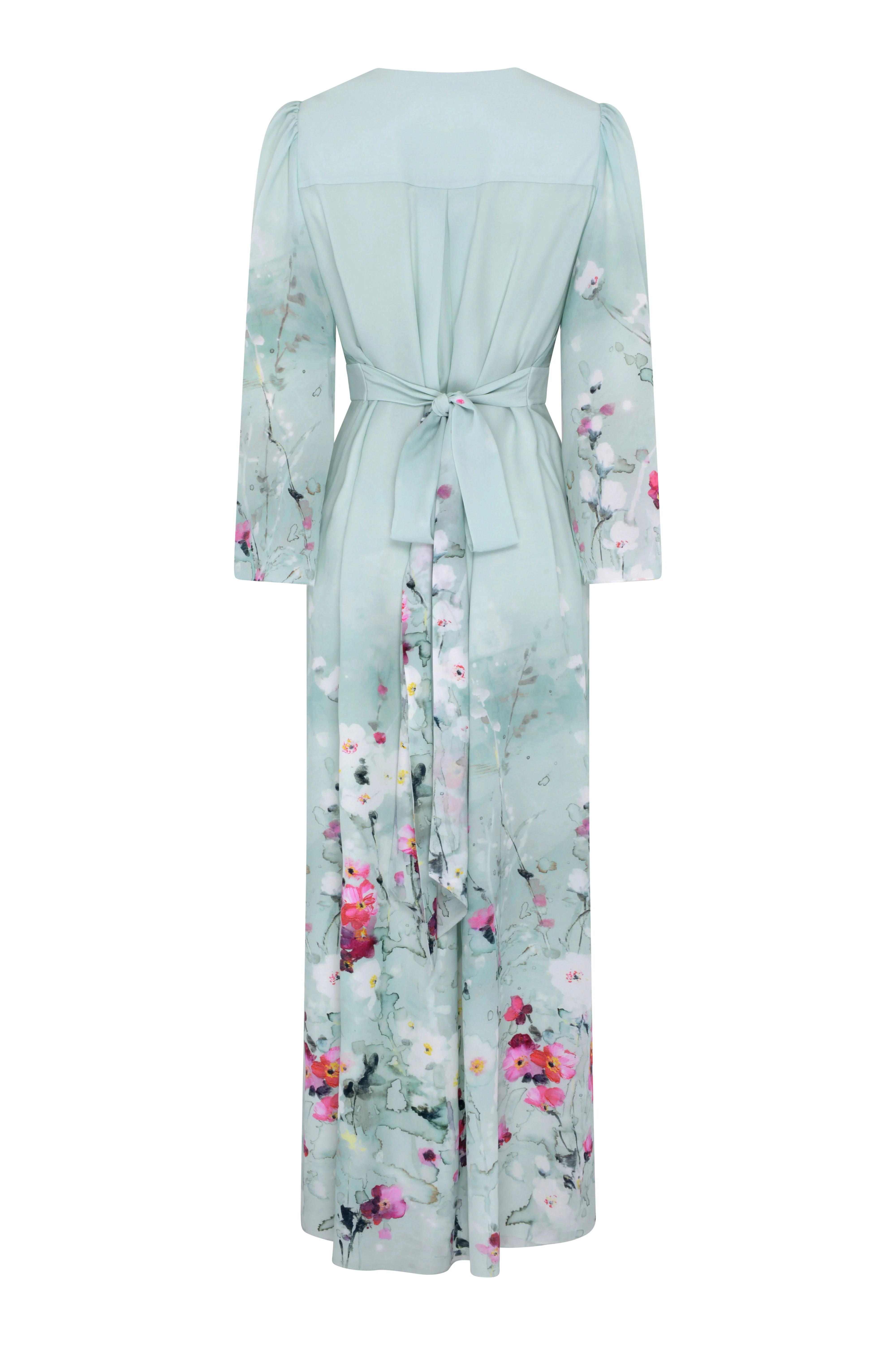 Uslada Silk Dress - Mint Garden - Image 6