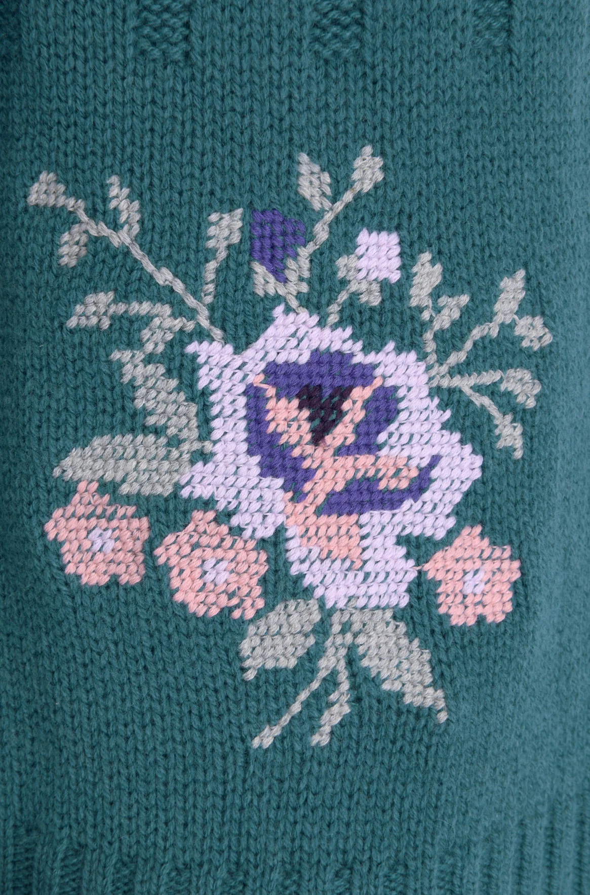 Vanessa Cashmere Blend Cardigan - Emerald - Image 4