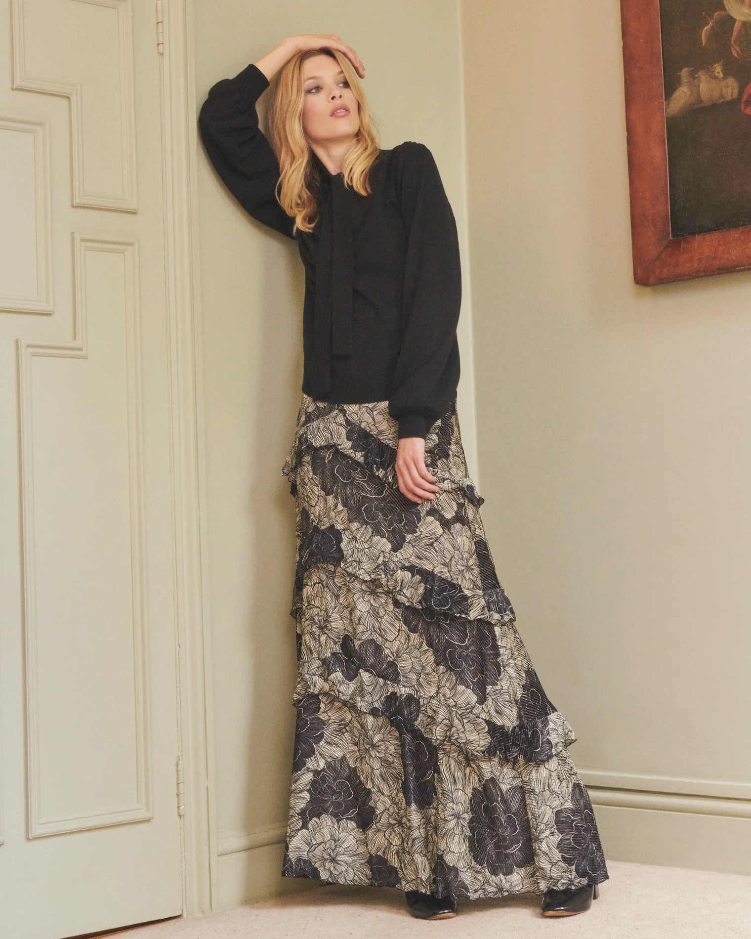 Vera Silk Blend Maxi Skirt - Image 5