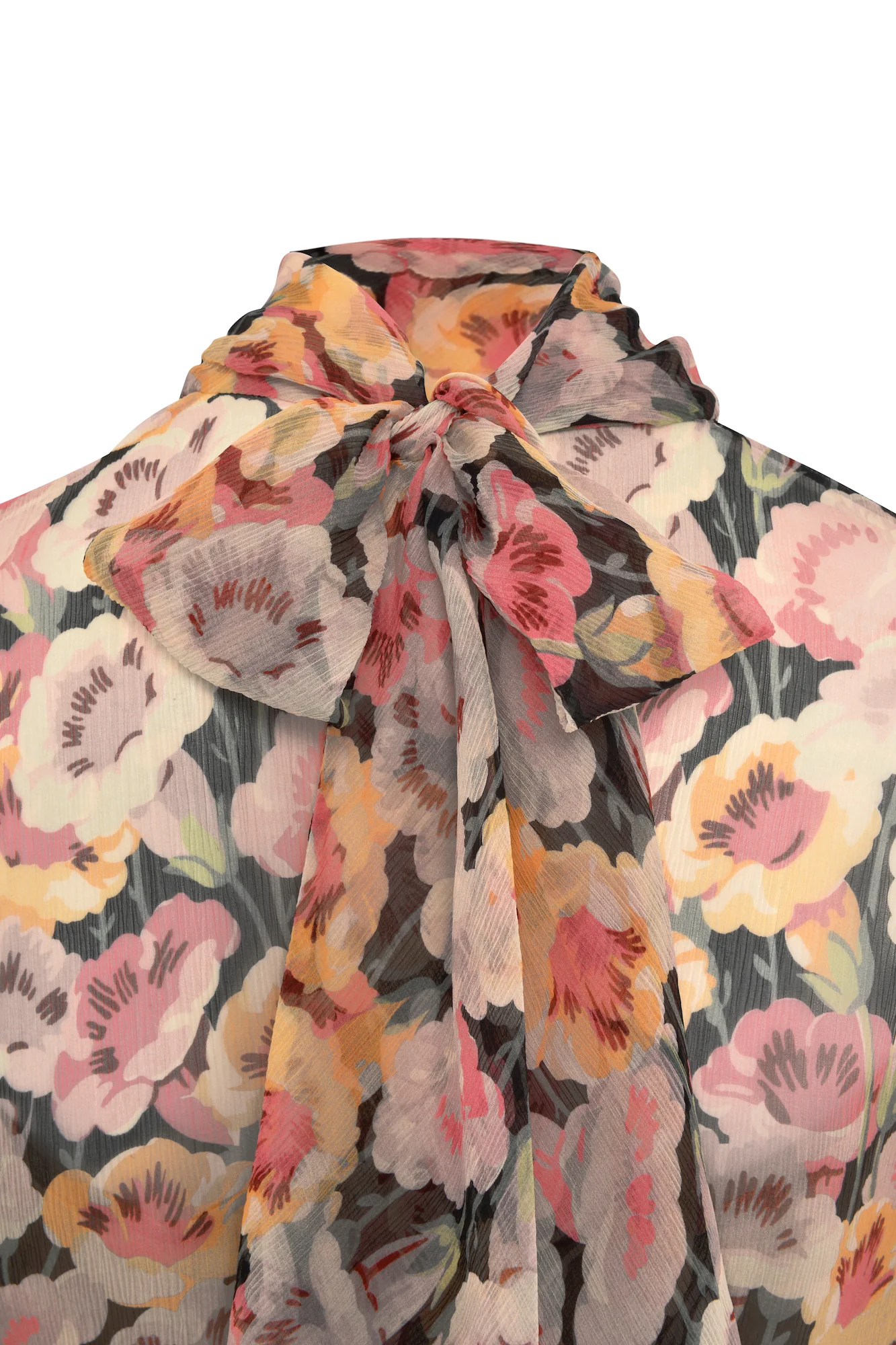 Veronika Long Silk Dress - Petunia Print - Image 3