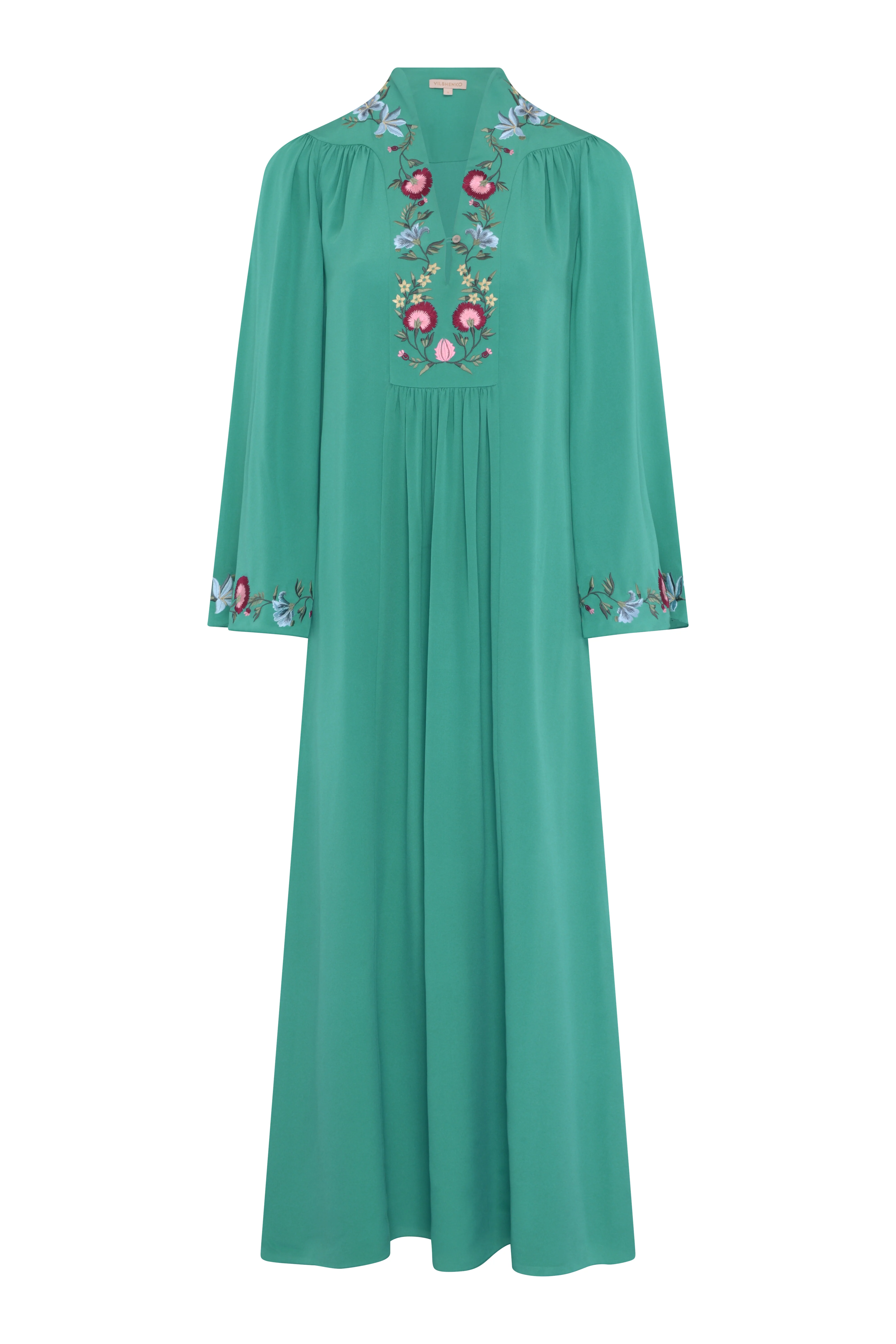 Zoya Silk Dress - Jade - Image 3