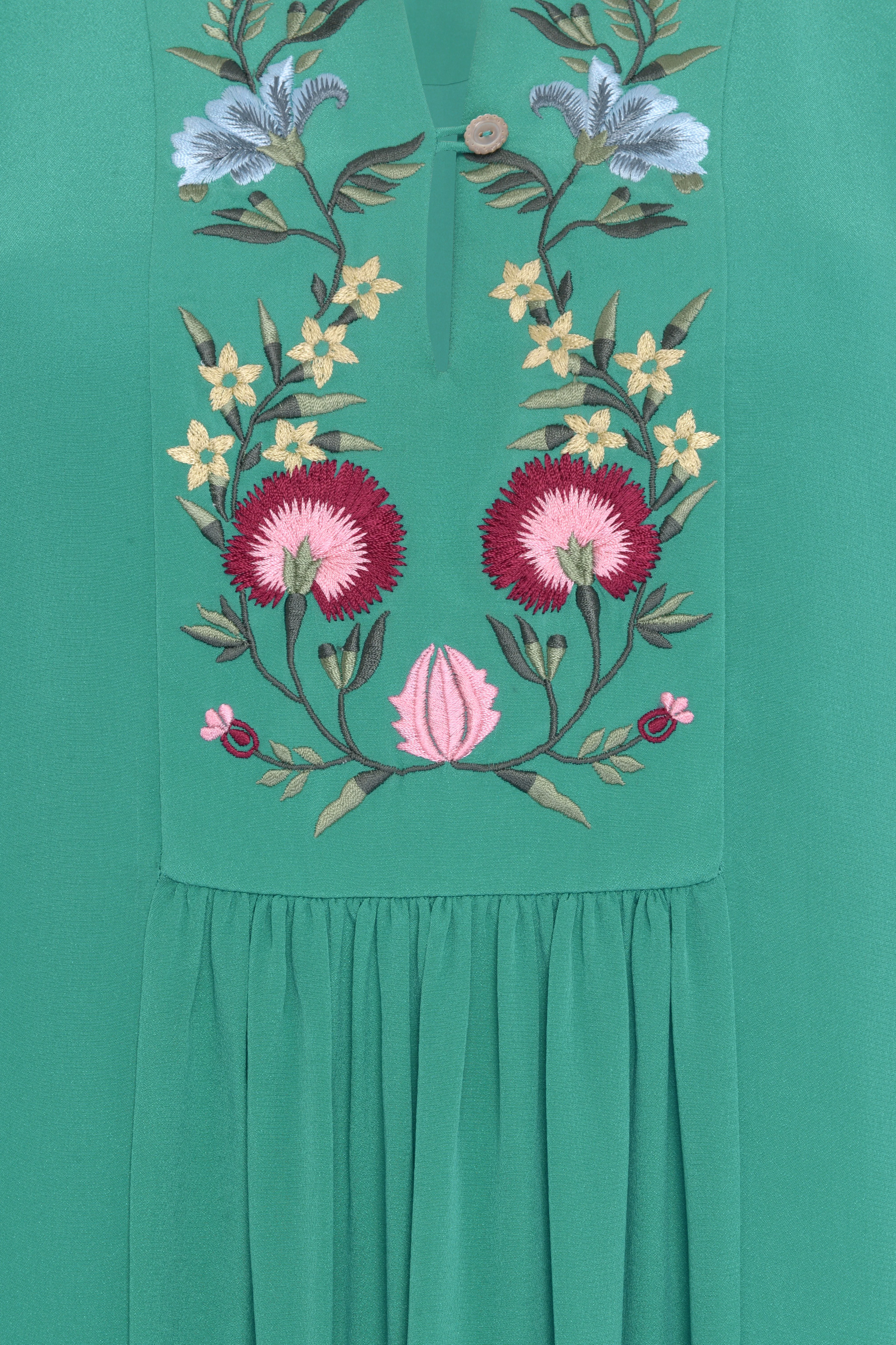 Zoya Silk Dress - Jade - Image 5